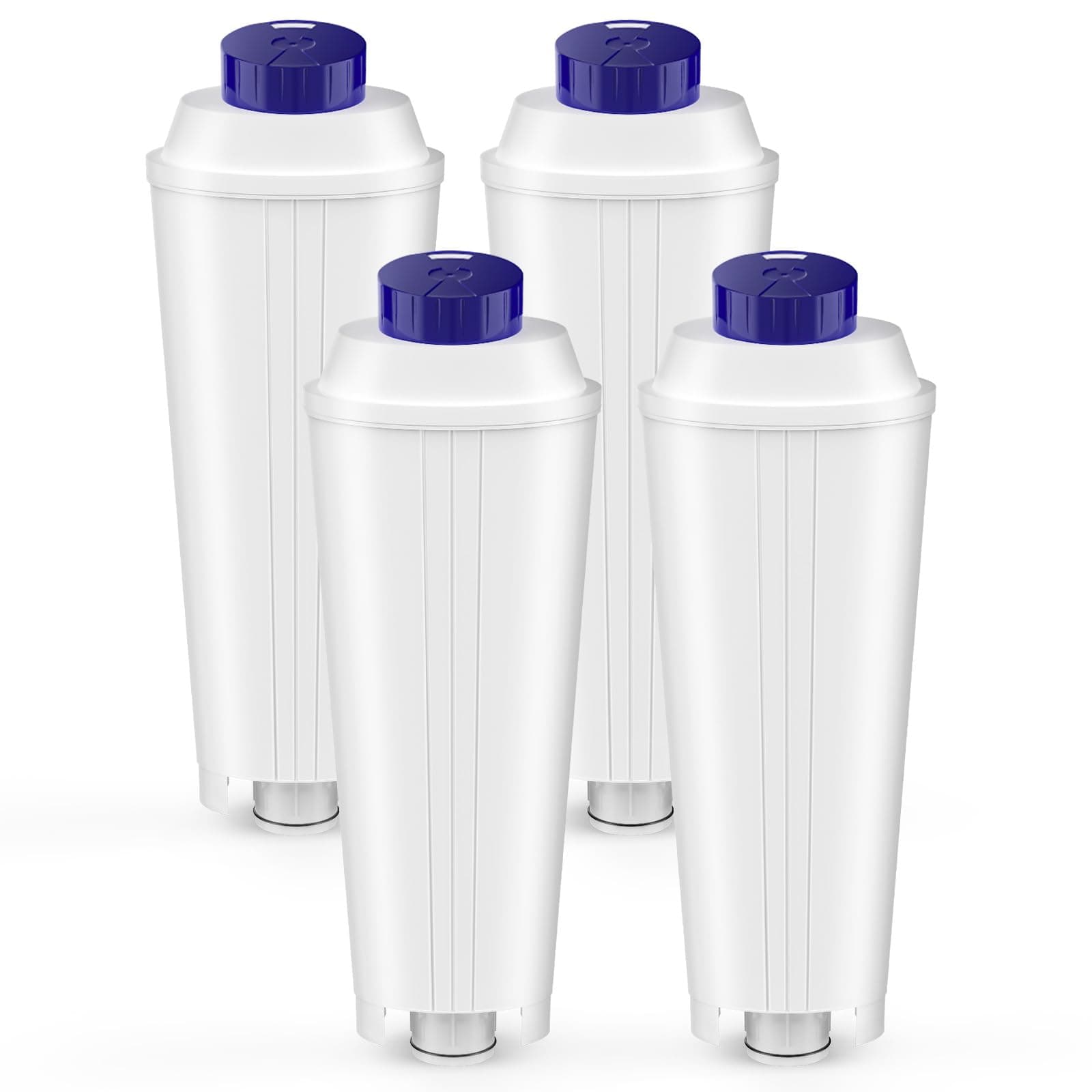 4 Pcs DLSC002 Filtres pour Delonghi Magnifica s,Dinamica,ECAM,ESAM,ETAM,Primadonna,BCO,EC Serie Machine à café, Cartouches de Filtre à eau pour Delonghi, pour Adoucir l'eau et Réduire le Calcaire