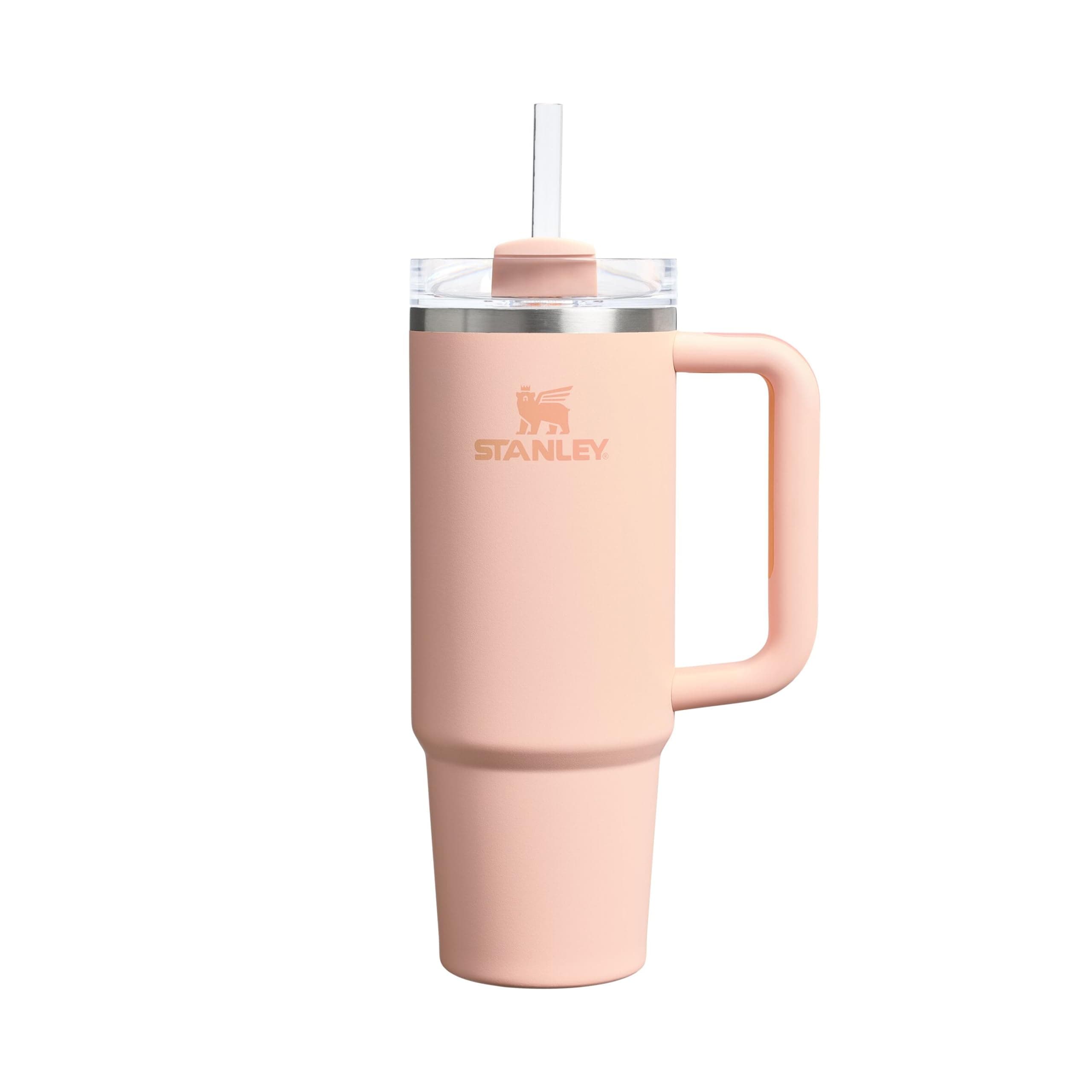 STANLEY 1913 Quencher H2.0 FlowState Mug Isotherme avec Paille 0.89L - Froid Pendant 9 Heures - Glacé Pendant 40 Heures - Thermos Lavable au Lave-Vaisselle - Gourde Inox Sans BPA - Orange Cream