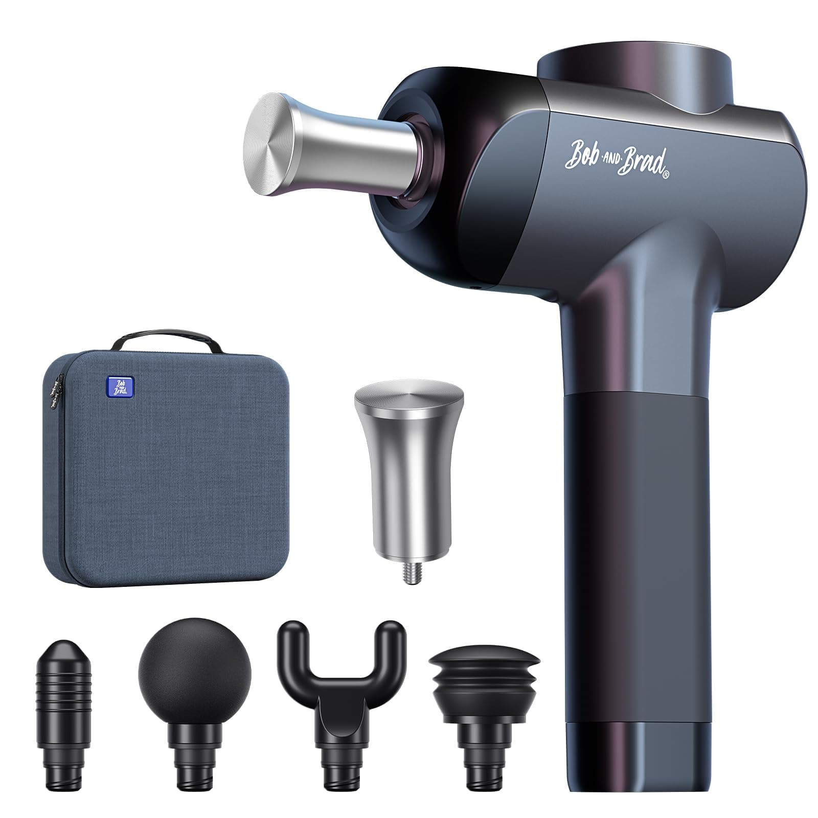 Bob and Brad X6 Pro Massagepistole mit Metall Kopf, Massage Gun Muskel Masagegäret Pistole, Muskelpistole Hoher Intensität für Ganzkörper Muskelmassage Entspannung, Geschenk für Männer Frauen