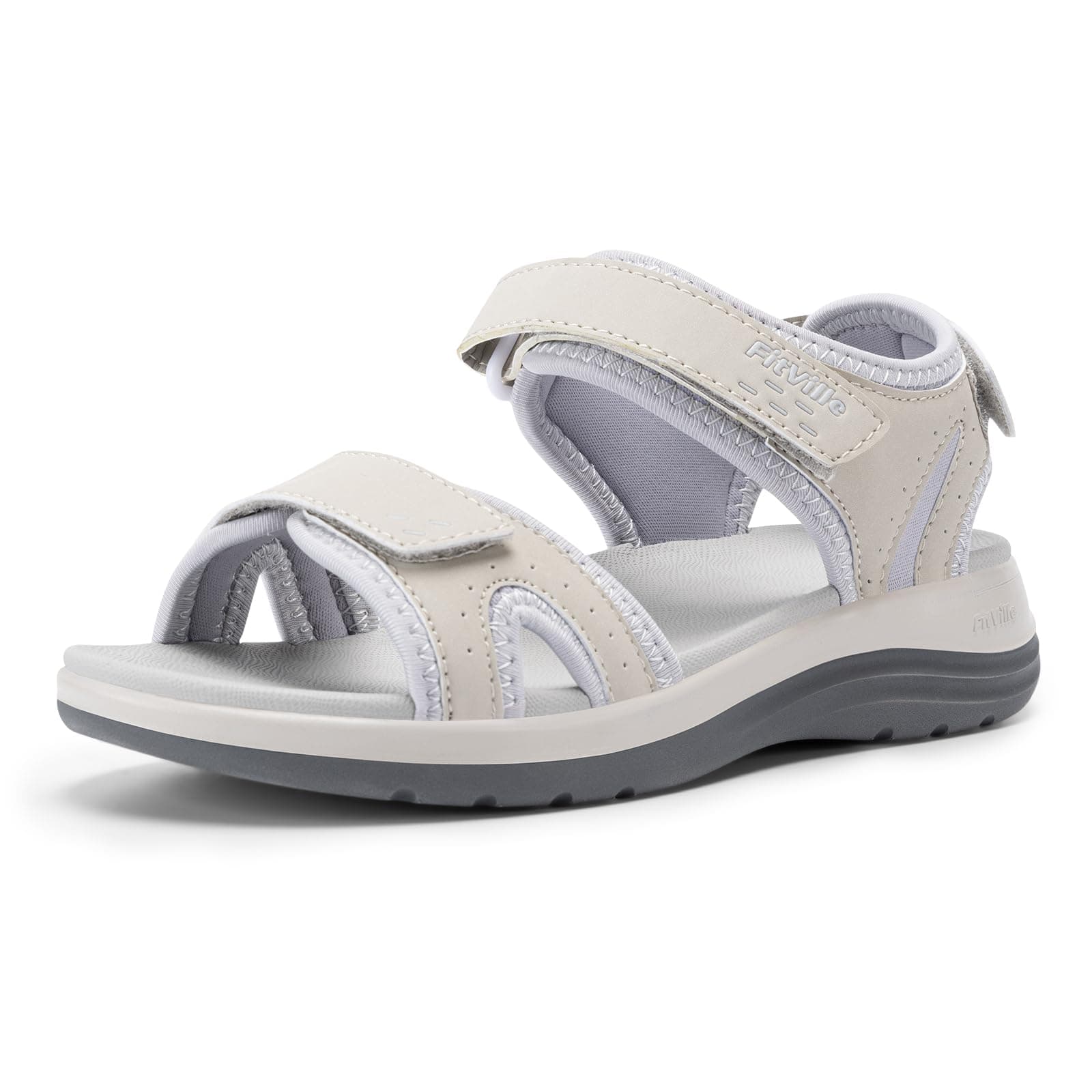 FitVille Sandalias Anchas para Mujer Sandalias para Caminar en Verano Cómodas y Ligeras, Aptas para Pies Gruesos