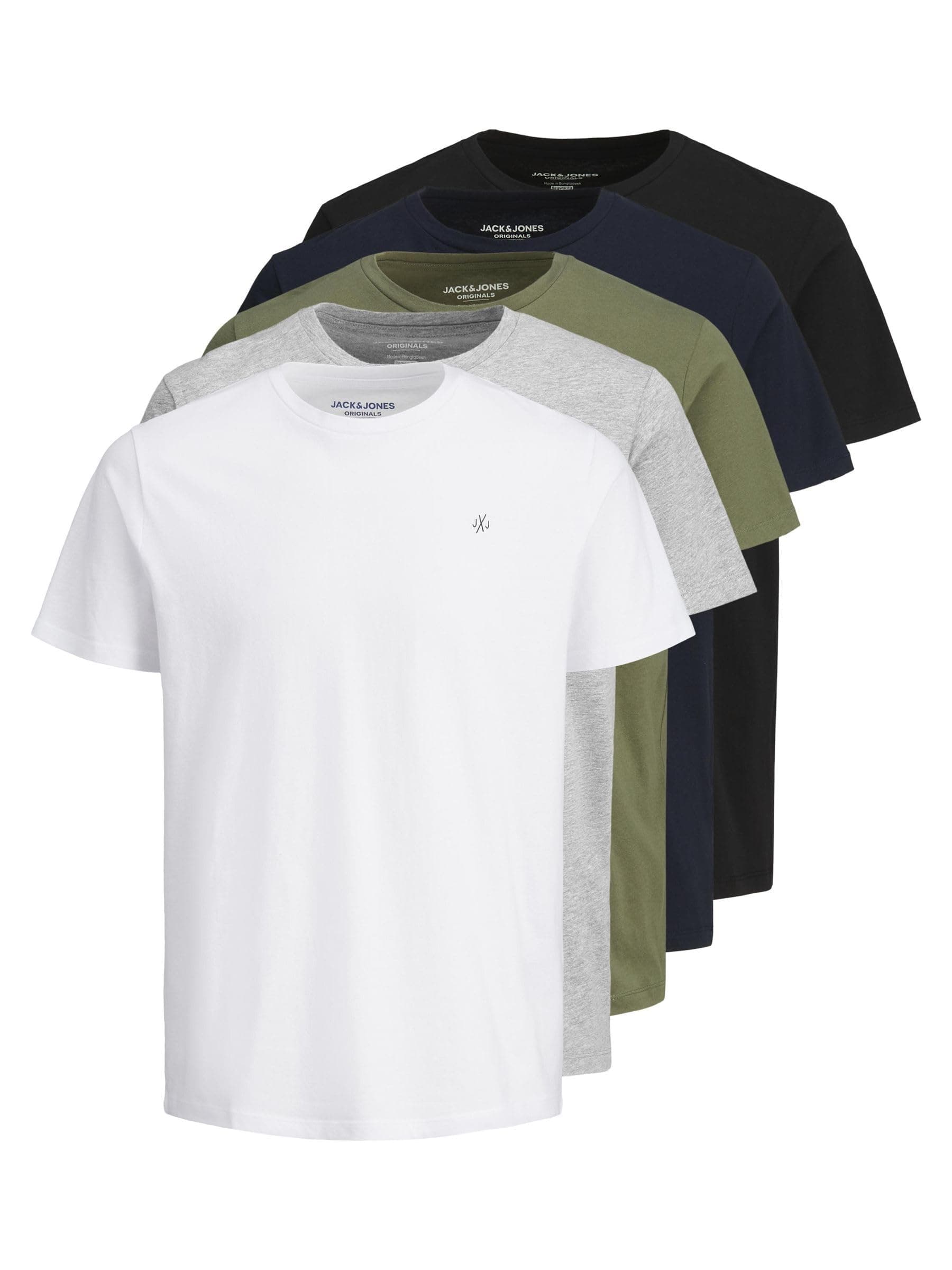 JACK & JONES T-Shirt 5-Pack Logo O-Neck T-Shirt