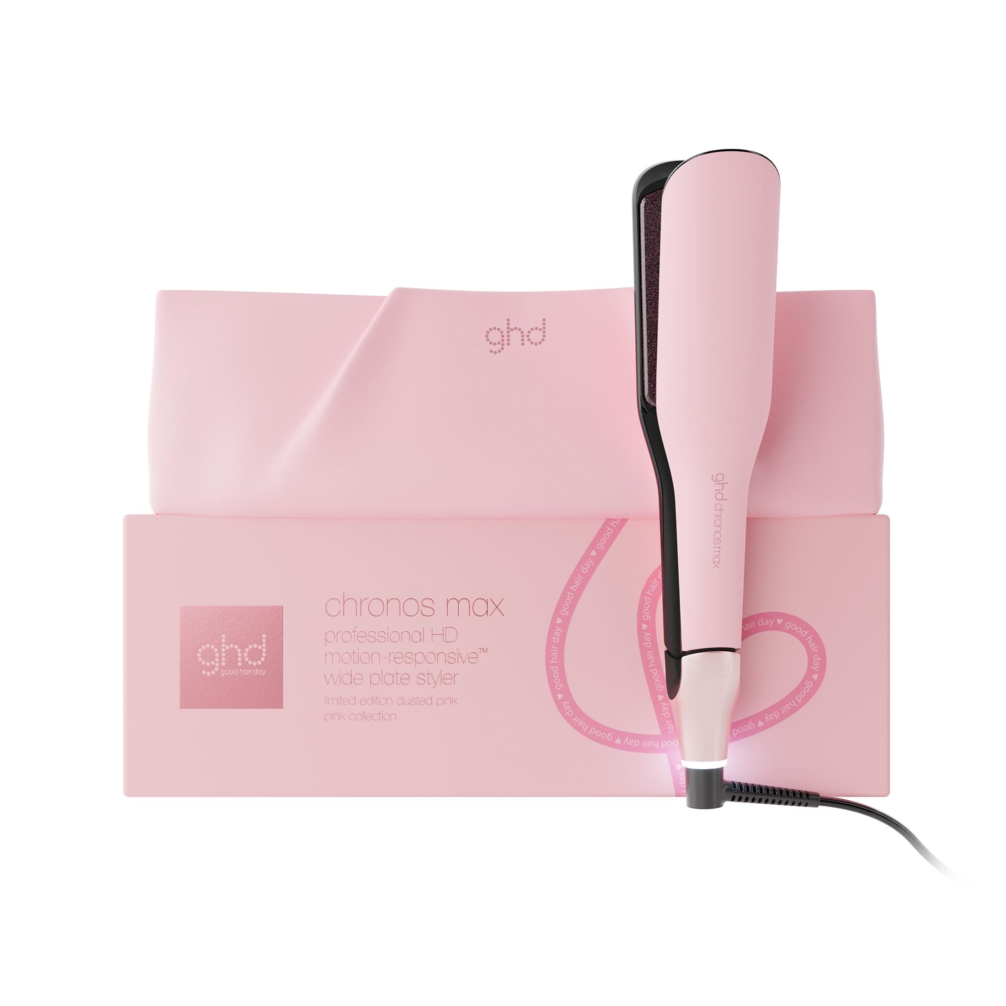 ghd Chronos Max, Piastra Capelli Professionale con Lamelle Larghe Consigliata per Ricci e Chiome Voluminose, Tecnologia HD Predittiva per uno Styling Veloce, Senza Danni da Calore Estremo