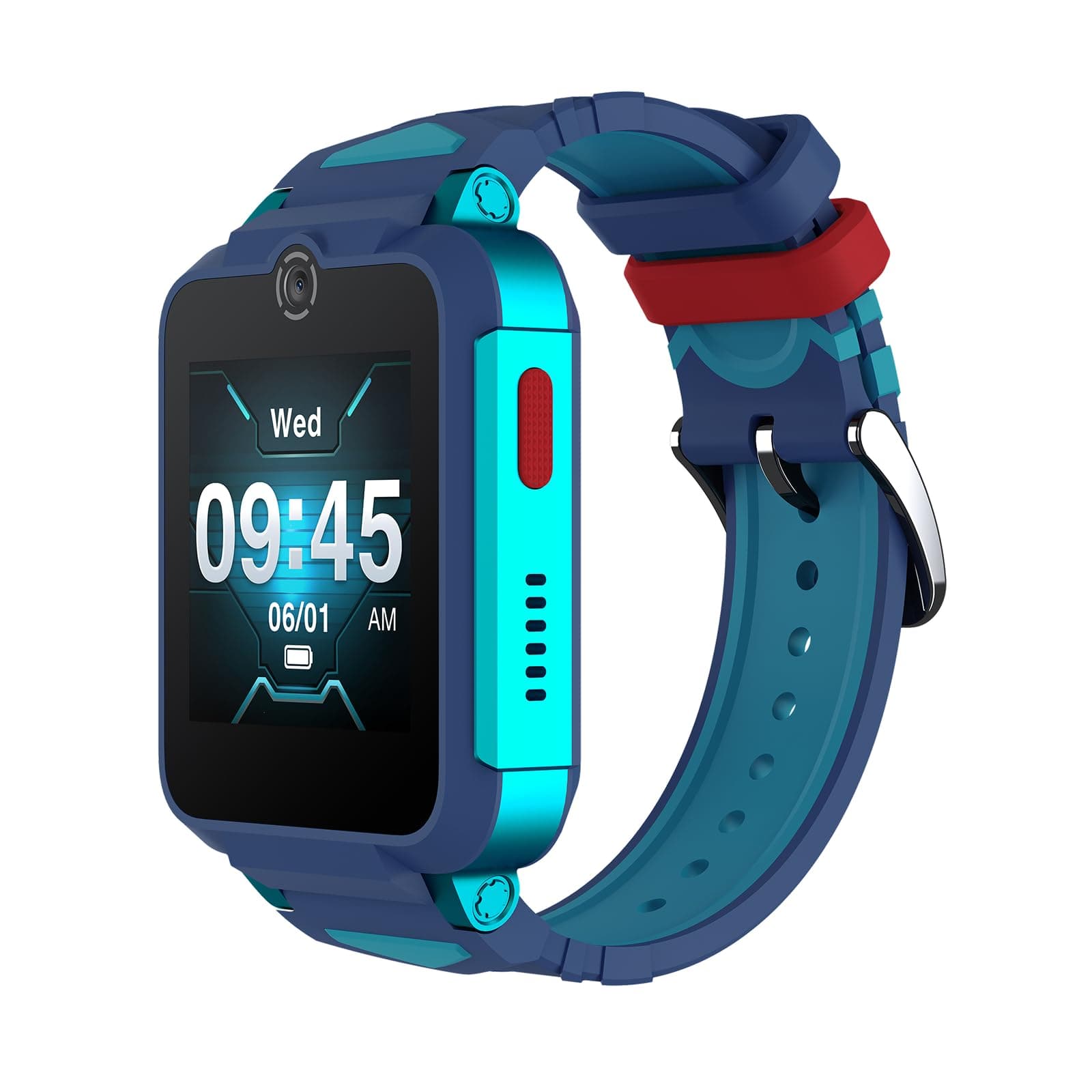 TCL MOVETIME Family Watch 2 Reloj Inteligente Niños - Azul | 4G Videollamadas | GPS en Tiempo Real | Monitor Actividad | Cámara 2MP | Botón SOS | IP65 | Control Parental