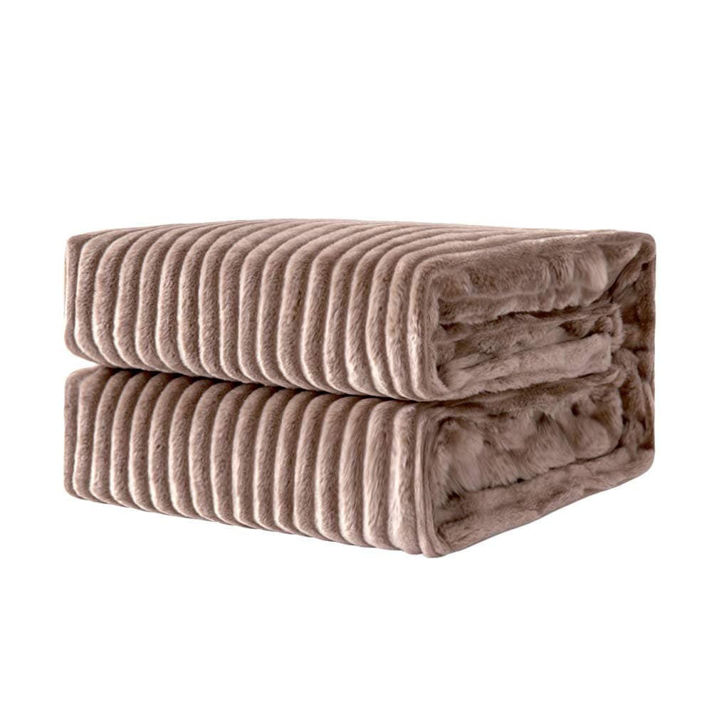 MIULEE Kuscheldecke Fleecedecke Flanell Decke Einfarbig Wohndecken Couchdecke Flauschig Überwurf Mikrofaser Tagesdecke Sofadecke Blanket Für Bett Sofa Schlafzimmer Büro 65x82Inch 170x210cm Braun