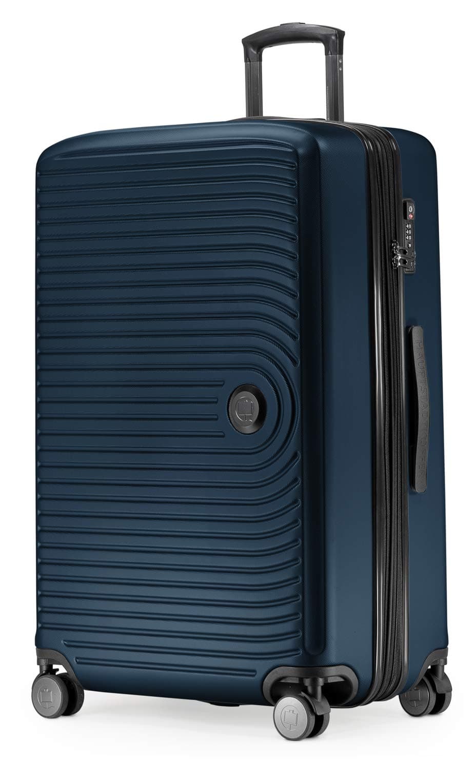 Hauptstadtkoffer Mitte - Valigia Rigida Grande, TSA, 4 Ruote, Bagaglio da Stiva con Espansione di Volume di 8 cm, 77 cm, 130 L, Blu Scuro