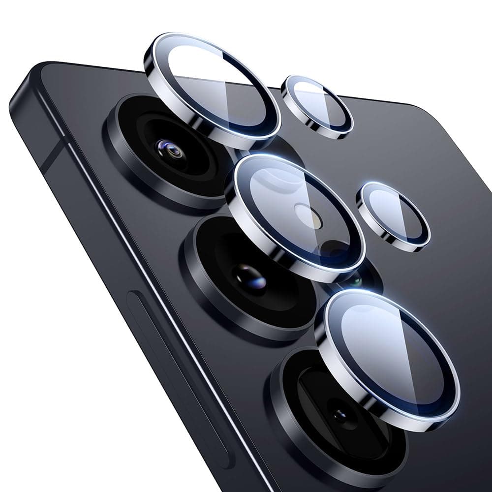 ESR für Samsung Galaxy S25 Ultra Kameraschutz, individuelle Schutzfolie, kratzfest, dünnes gehärtetes Glas mit Aluminium Rand, Galaxy S25 Ultra hüllenfreundlich, 1 Set, Schwarz