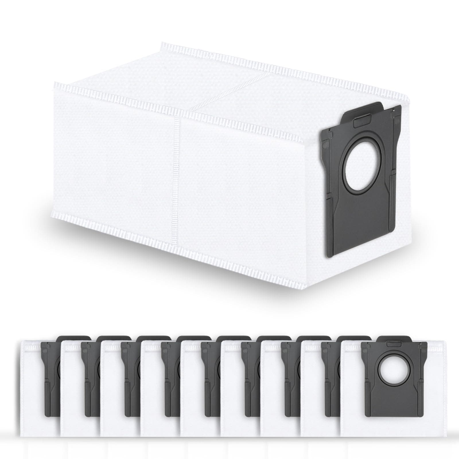 10 Sacs à Poussière de Rechange 3,2L pour Robot Aspirateurs Dreame L10s Ultra Gen 2/Gen 3, X30/X40/X50/Aqua10 Ultra, L10s/L40s/L50s Pro Ultra, L40/L50 Ultra AE, pour Mova E30/V50/E40/Z50/Z60/P50 Ultra