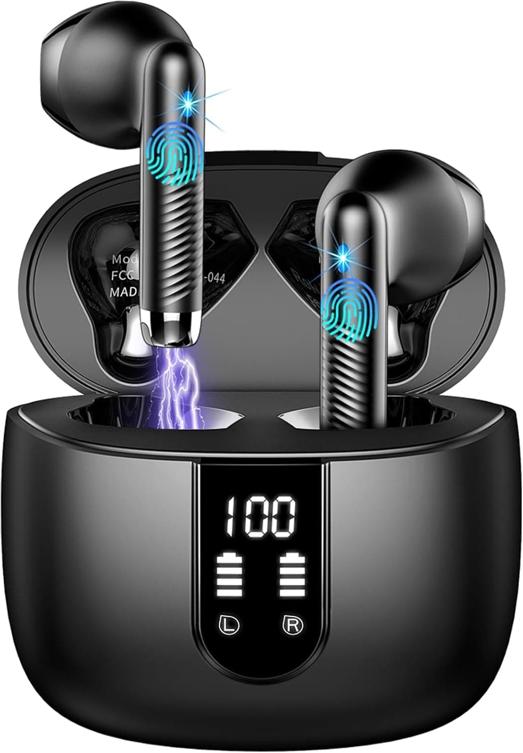 Auriculares Inalámbricos Bluetooth 5.4, 2026 Auriculares Bluetooth con HiFi Estéreo 56H, 4 ENC Mics, Cascos Inalambricos Bluetooth con Reducción de Ruido, USB-C, Control Táctil, IP7 Impermeable/Drsaec