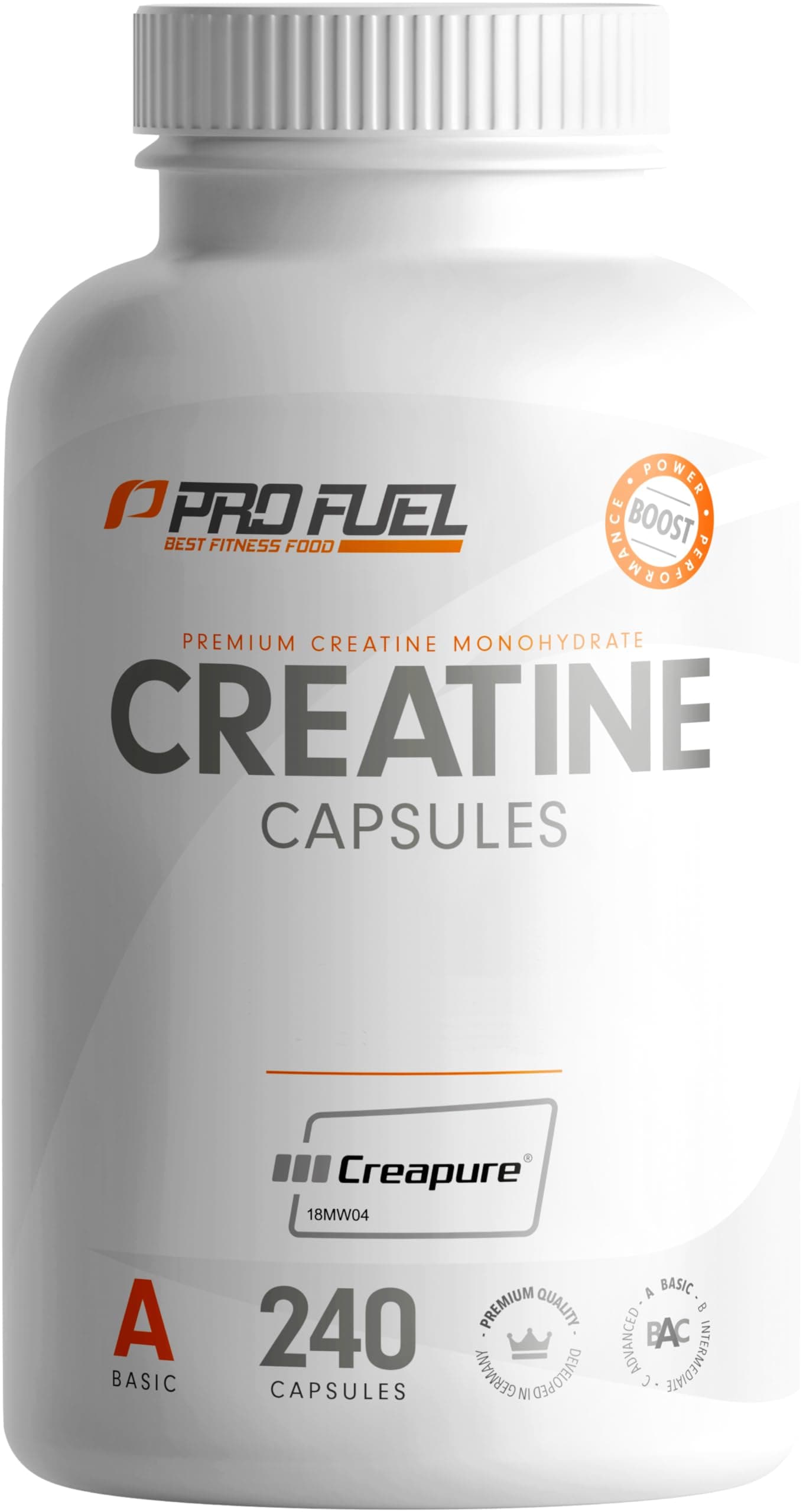 Creatin Kapseln 240x mit 850mg Creapure® Kreatin Monohydrat - hochwertiges Creatine Made in Germany - optimal hochdosiert mit 3000 mg reinem Creatin pro Tag - laborgeprüft mit Zertifikat - 100% vegan