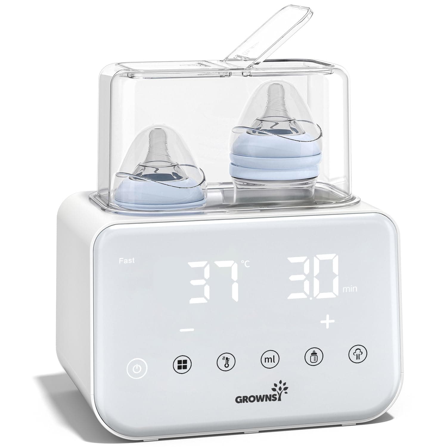 Calienta Biberones | Esterilizador Biberones | Calentador rápido de alimentos para bebés 10-en-1 y descongelador Calentador pantalla LCD Control preciso de temperatura para leche materna