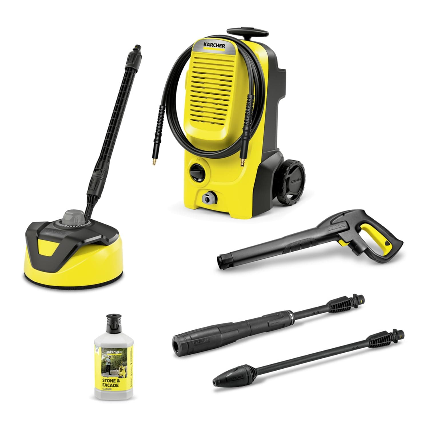 Kärcher Idropulitrice K 5 Classic Home, Pressione max. 145 bar, Portata 500 l/h, Area di lavoro 40 m²/h, Avvolgitubo integrato, Pistola ad Alta Pressione, Ugello Rotante, Lancia, Lavasuperfici
