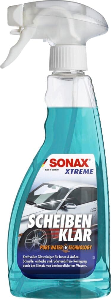 SONAX XTREME ScheibenKlar - Pure Water Technology (500 ml) Glasreiniger zur Entfernung von Verschmutzungen auf Scheiben & für eine besser benetzte Glasoberfläche, Art-Nr. 02382410