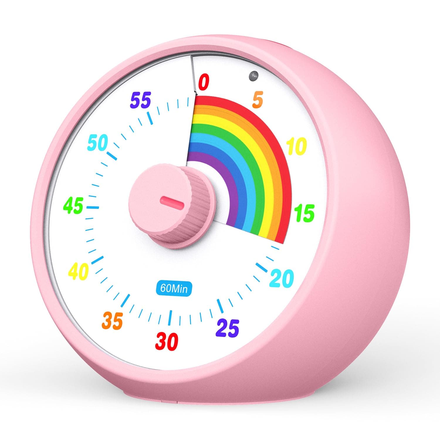 Visual Timer pour Les Enfants, Cuisine Salle de Classe Compte à rebours de 60 Minutes, Outil de Gestion du Temps de Bureau pour Les Enfants, opération silencieuse, pomodoro Timer (Rose)