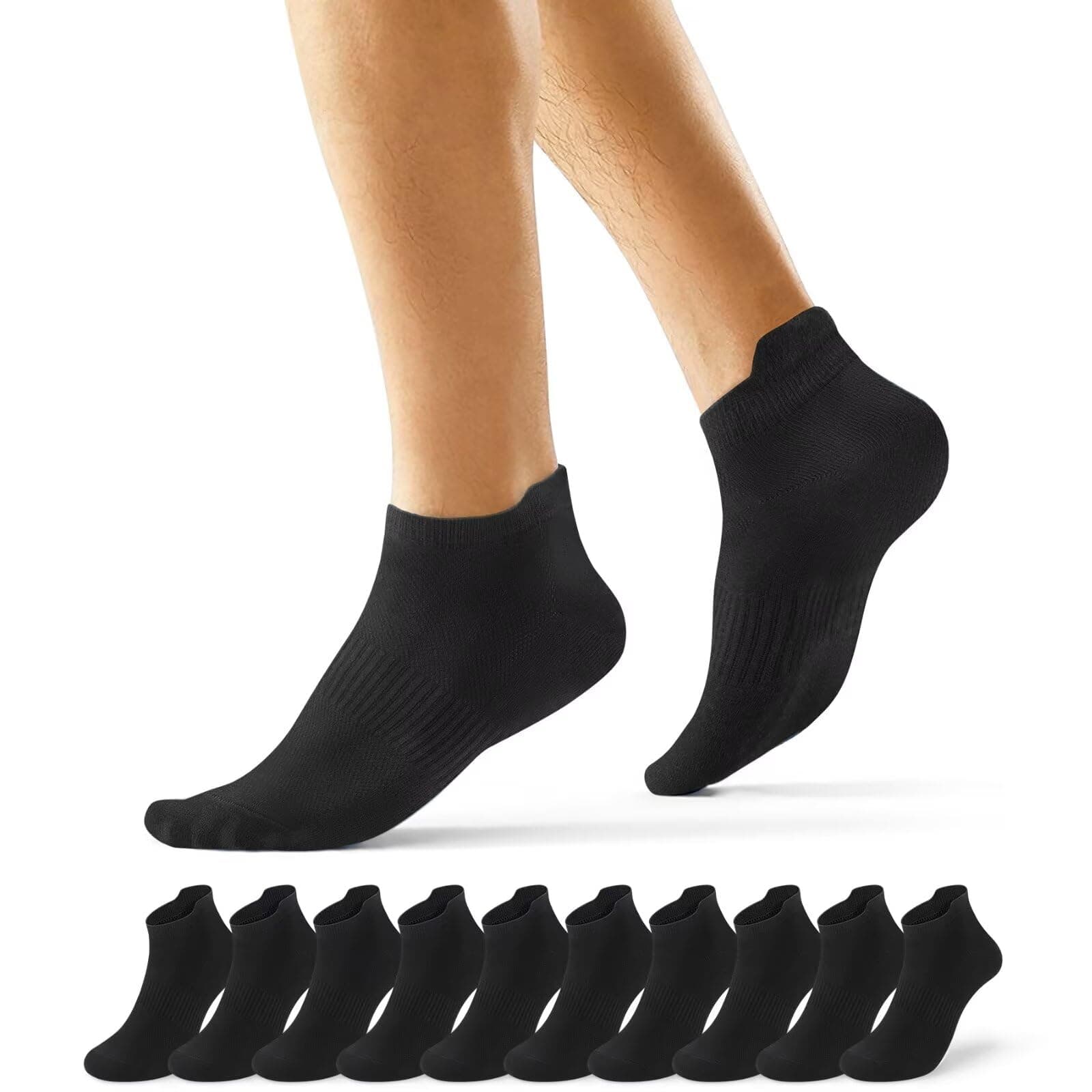 EKSHER 10 Paia Calzini Uomo Corti Calze Donna Corte Cotone Calza Sportive Basse Traspirante Running Elastiche Tennis