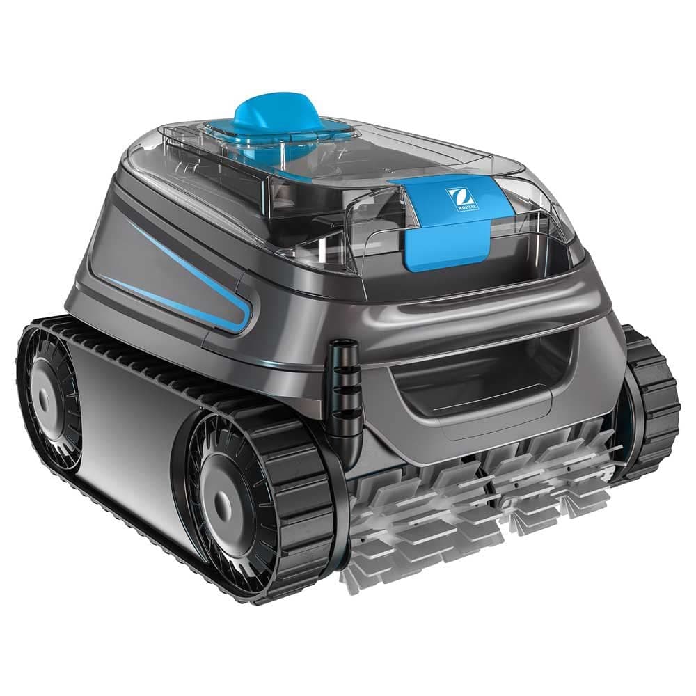 Limpiafondos CNX 50 iQ Zodiac. Piscinas de hasta 12 x 6m; Limpia Suelo, Paredes y línea de Agua. Lift System y Control Remoto Desde la App. Cable 18m con Sistema Anti-Nudos, Doble filtración y Carro.