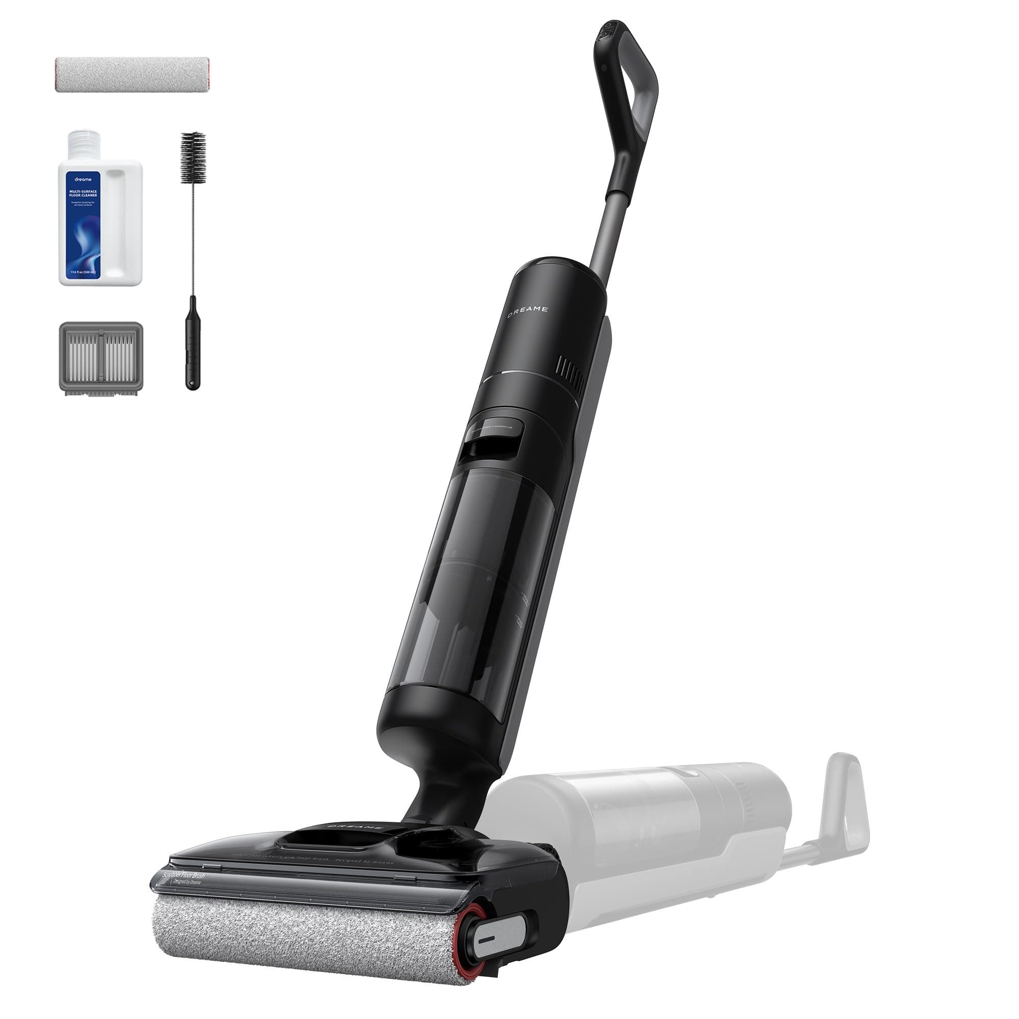 dreame H12 Pro FlexReach Aspirateur Laveur, portée à Plat à 180°, séchage 5 Min, Aspiration 18 000 Pa, Lavage à Chaud à 90 °C, Nettoyage Deux Bords, 50 Minutes de Nettoyage