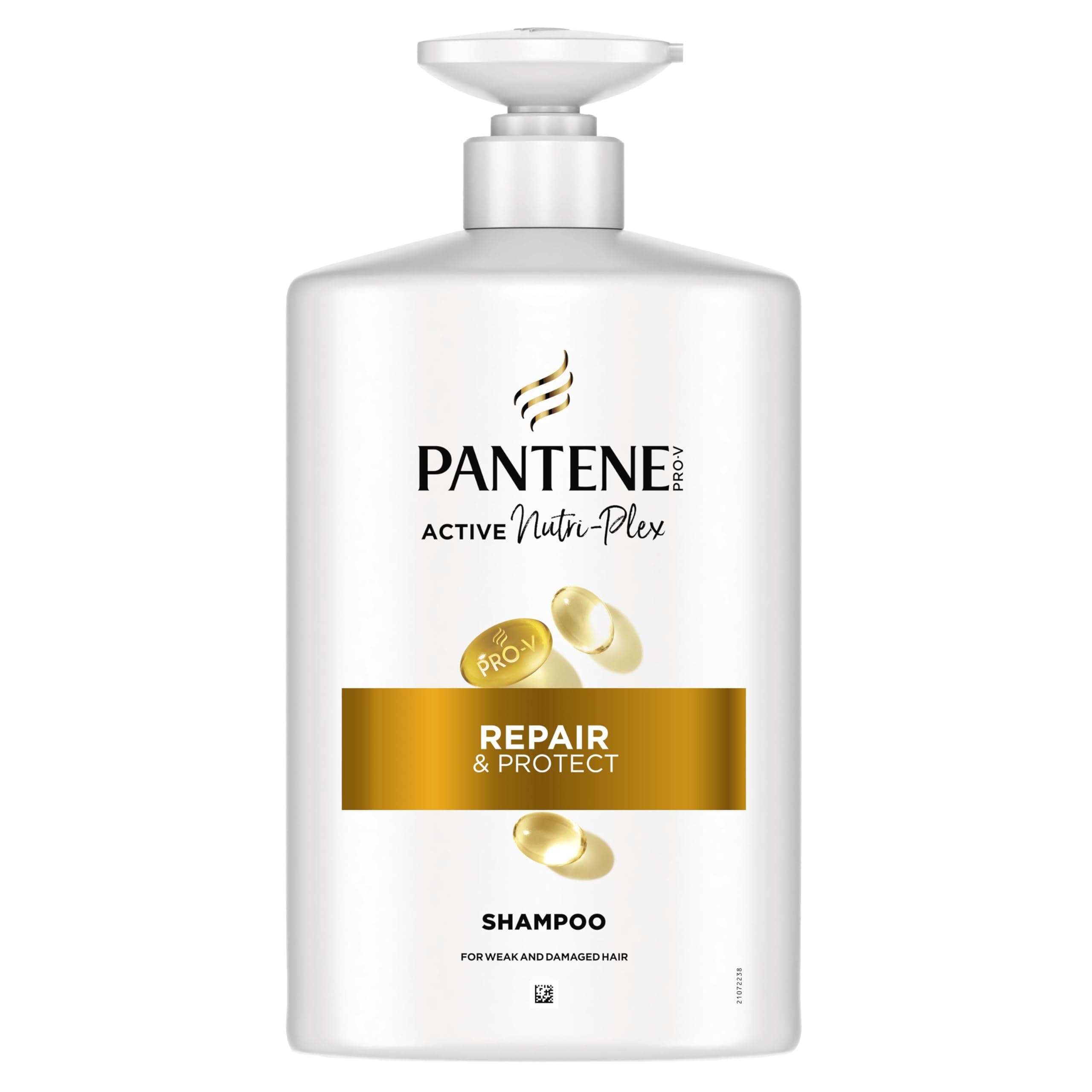 Pantene Pro-V Repair & Protect Shampooing 1000ml Pompe pour Cheveux Fragiles, Secs et Abîmés, Nettoie en Douceur et Protège les Ponts Capillaires. Sans Silicones, Huiles Minérales et Colorants