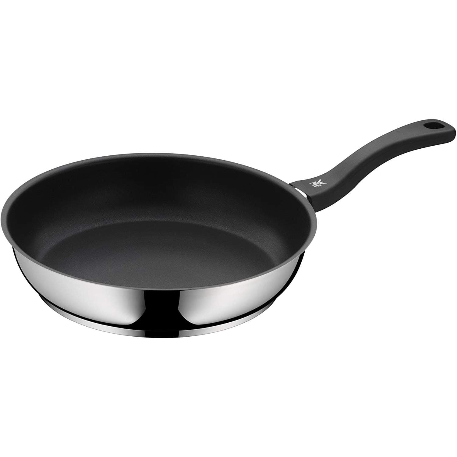 WMF Devil - Sartén Antiadherente 28 cm, Sartén de Acero Inoxidable y Revestimiento Antiadherente para Todo Tipo de Cocinas Incluido Inducción, Color Negro