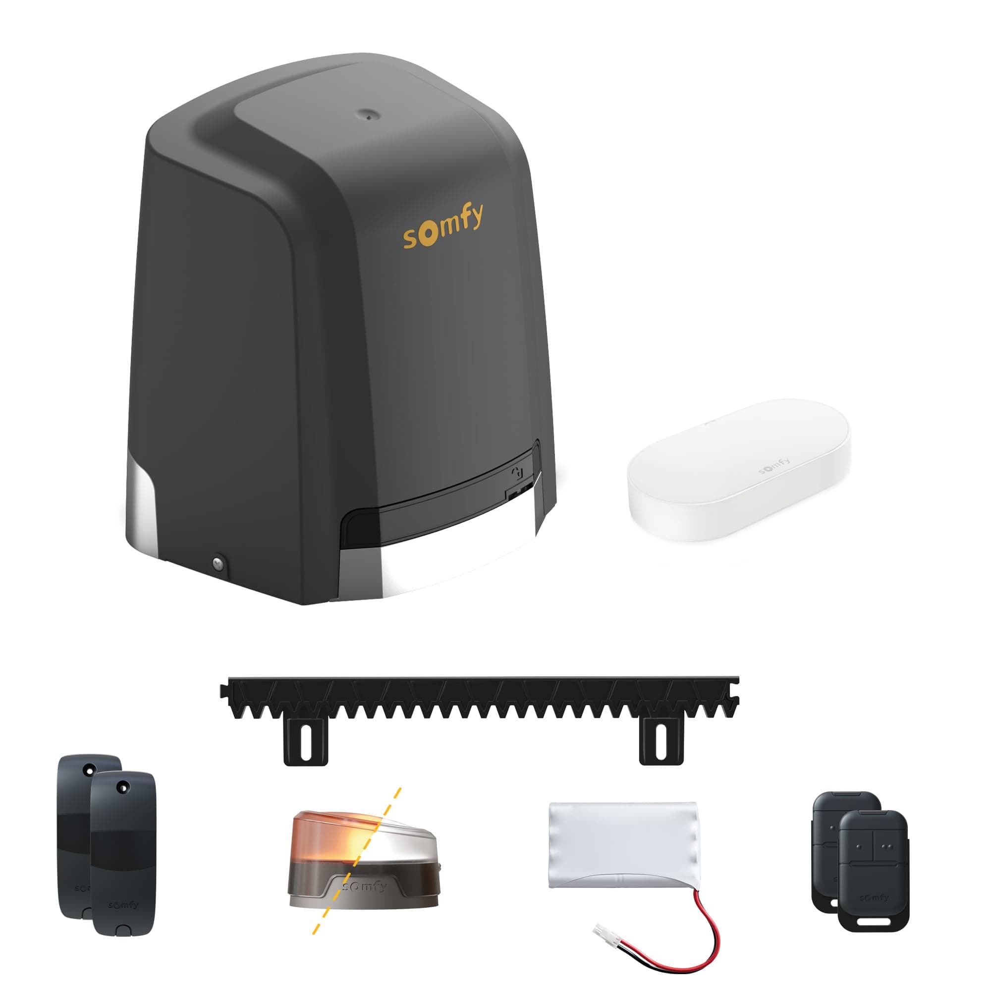 Somfy 1246286 - Motorisation Slidymoove 600 connecté pour portail coulissant, Motorisation portail coulissant facile à installer, Vantail max 8m, Compatible avec Alexa, Google Home, Fabriqué en France