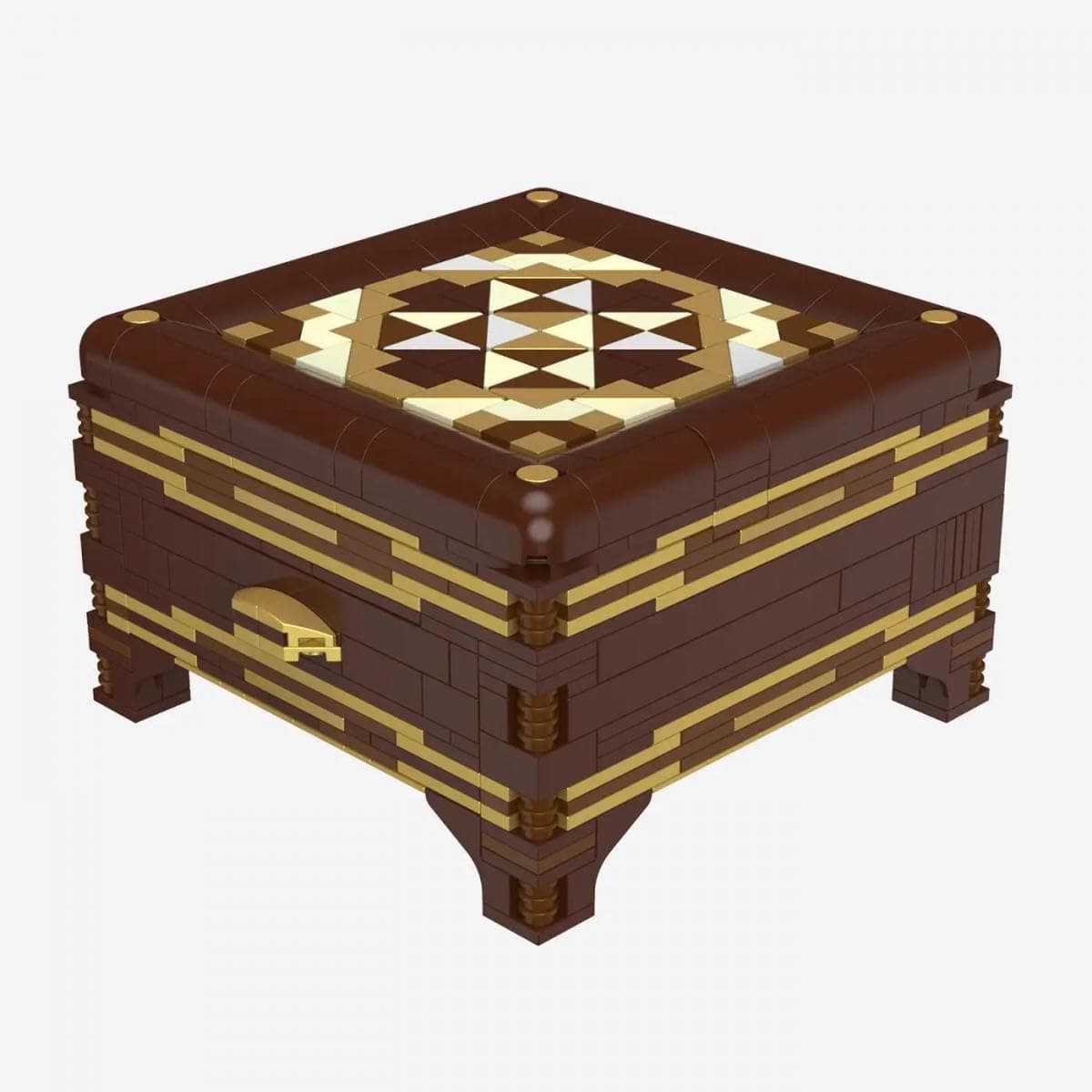 BlueBrixx Pro 108495 – Die DREI ???: Geheimfachkiste aus Klemmbausteinen mit 651 Bauelementen