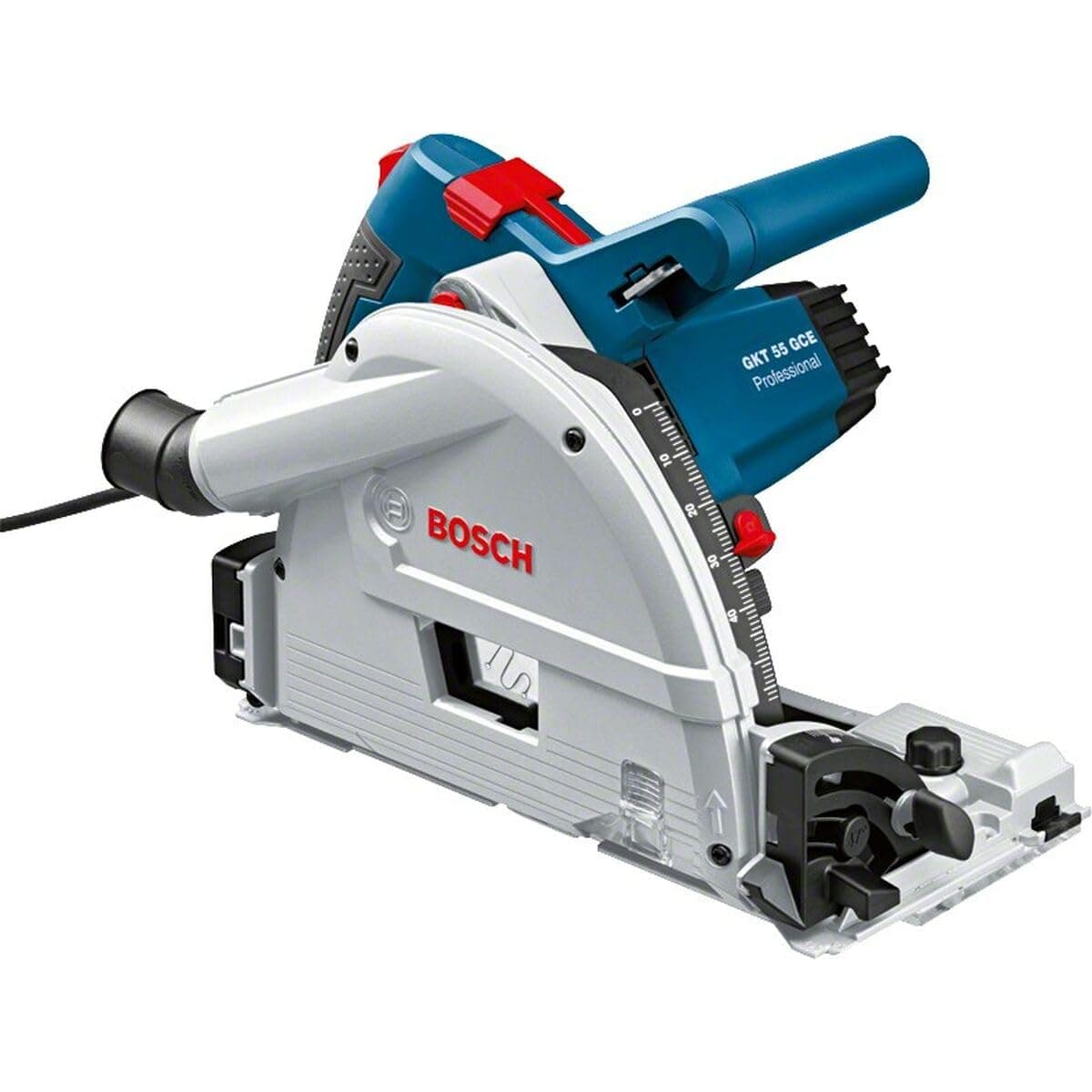 Bosch Professional scie plongeante GKT 55 GCE (puissance 1 400 W, Ø de lame : 165 mm, avec lame de scie circulaire pour bois, calage L-BOXX, L-BOXX)