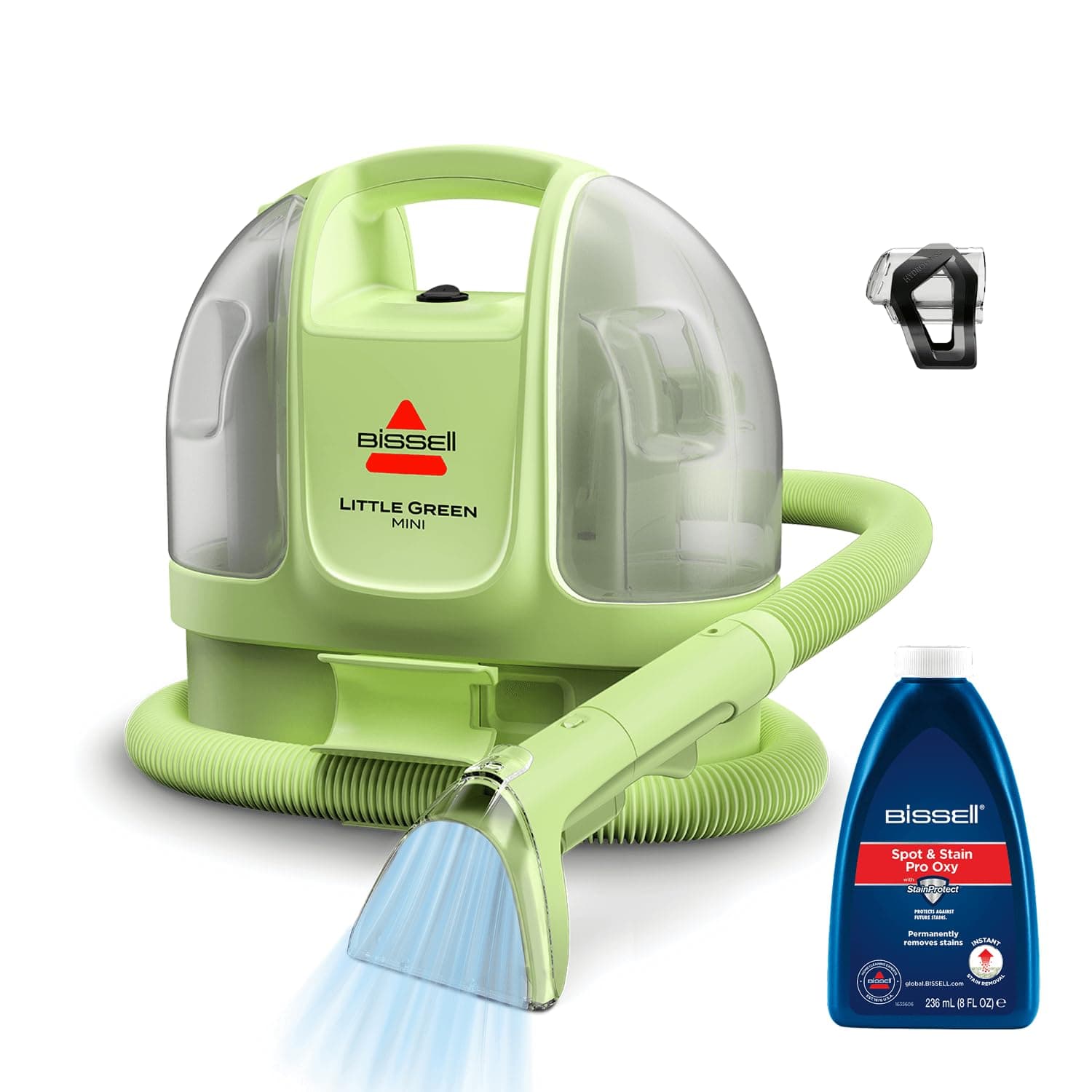 BISSELL Little Green Mini, détacheur portable, puissance et portabilité inégalées, nettoyage multi-surfaces, léger, portable, filaire, Pour tapis, escaliers et tissus d'ameublement, 41492