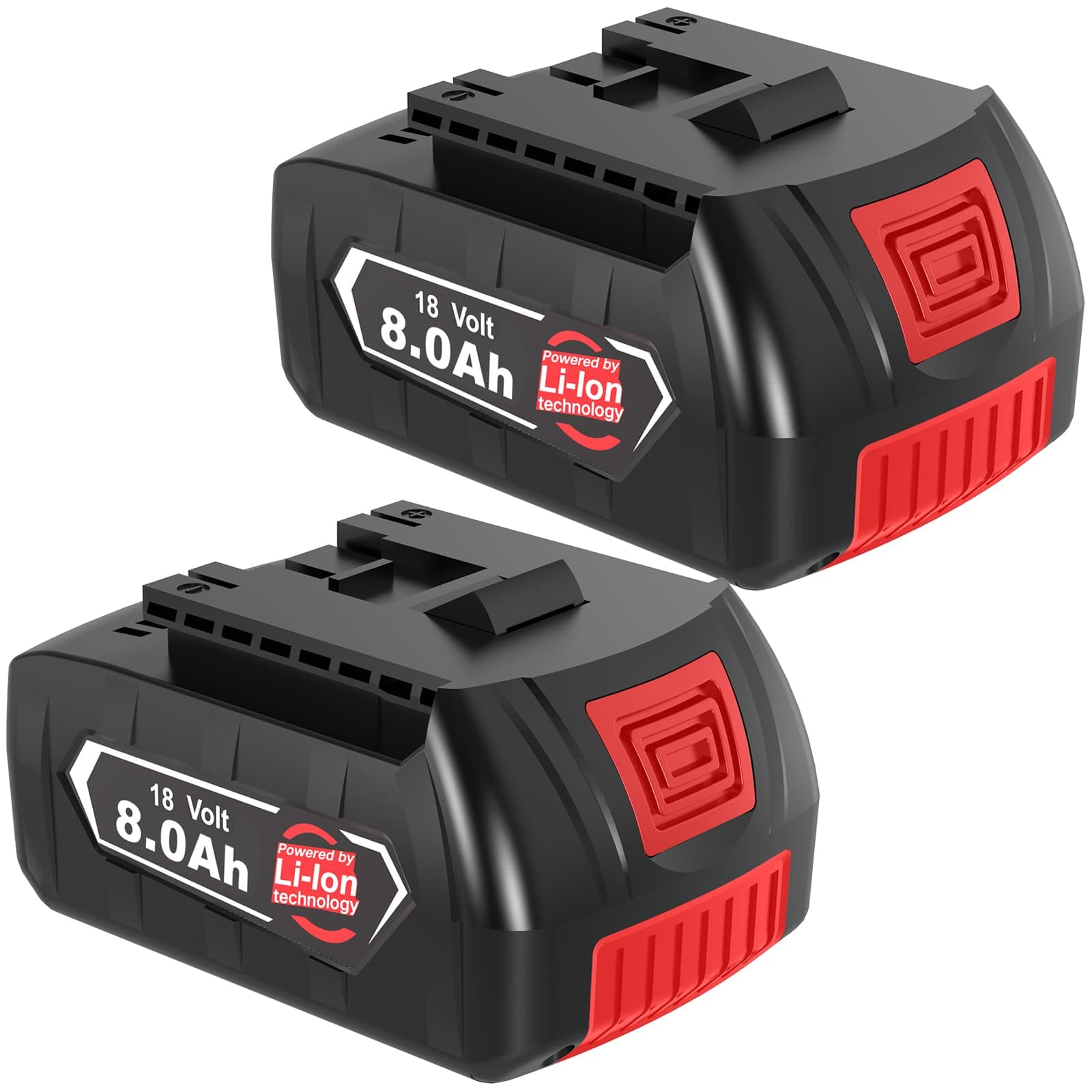 Pack de 2 Batterie 8000mAh/8.0Ah Remplacement pour Bosch 18V Batterie Série GBA BAT609 BAT609G BAT618 BAT618G BAT619 BAT619G BAT610G BAT610 BAT612 BAT622