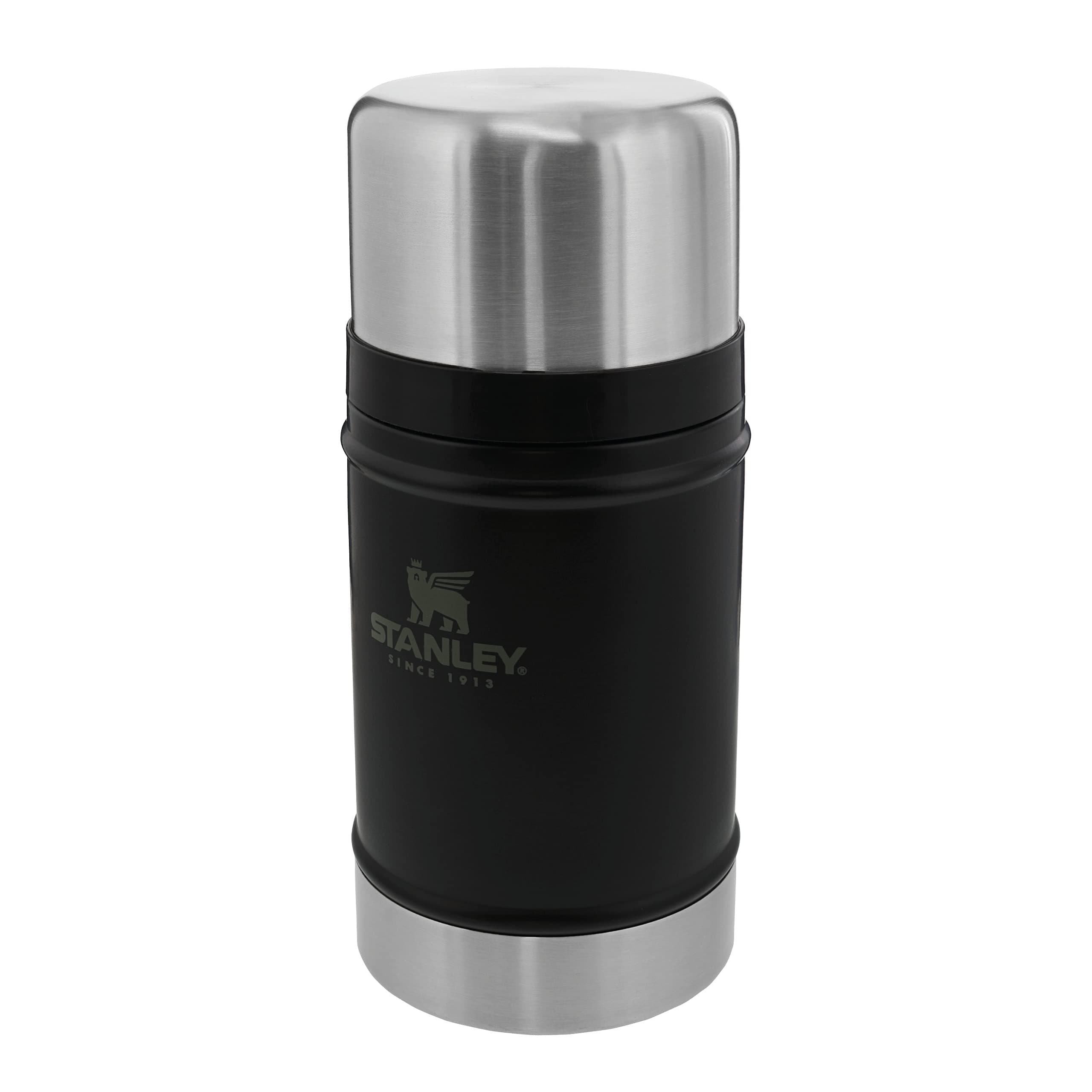 STANLEY 1913 Classic Legendary Thermobehälter Für Essen 709 ml - Hält 15 Stunden Heiß Oder 18 Stunden Kalt - Edelstahl Warmhaltebehälter - BPA-Frei - Spülmaschinenfest - Matte Black