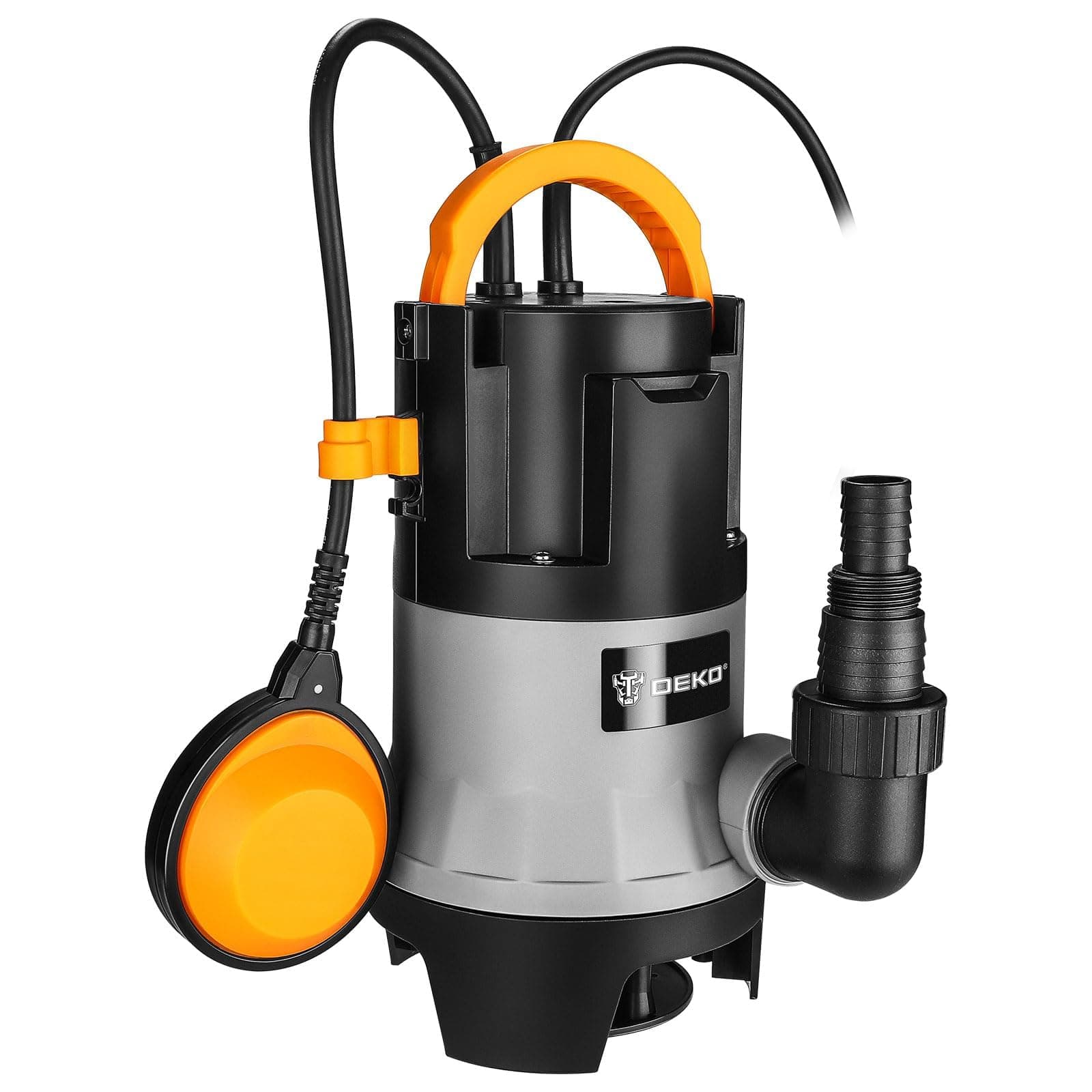 Pompa elettrica sommersa DEKO da 400 W con interruttore a galleggiante e portata massima di 8000L/h per l'irrigazione di piscine, vasche da bagno e giardini