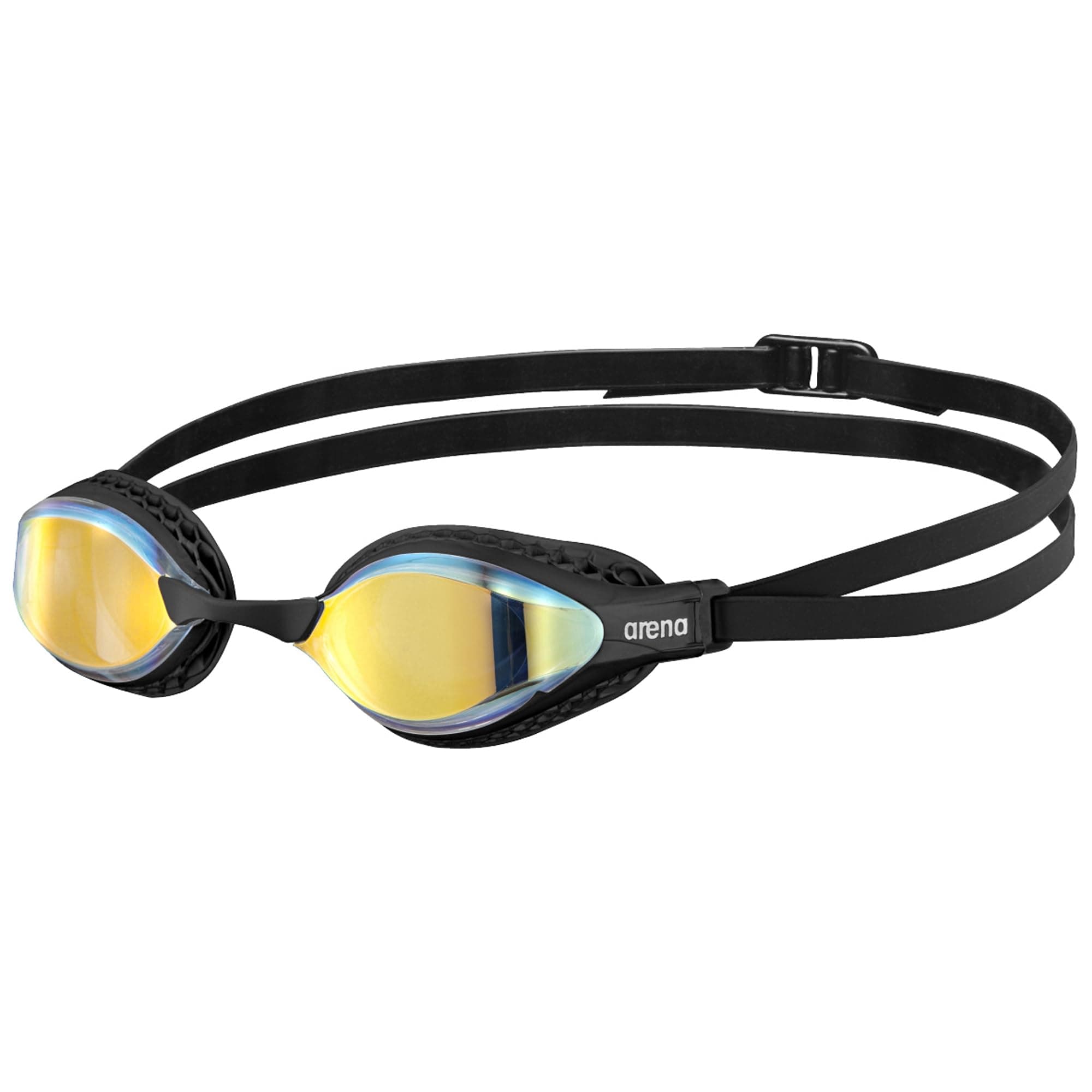 arena Air-Speed Mirror Unisex-Schwimmbrille für Erwachsene, Taucherbrille mit Breiten Gläsern, Anti-Beschlag, UV-Schutz, 3 Austauschbare Nasenstege, Air Seals