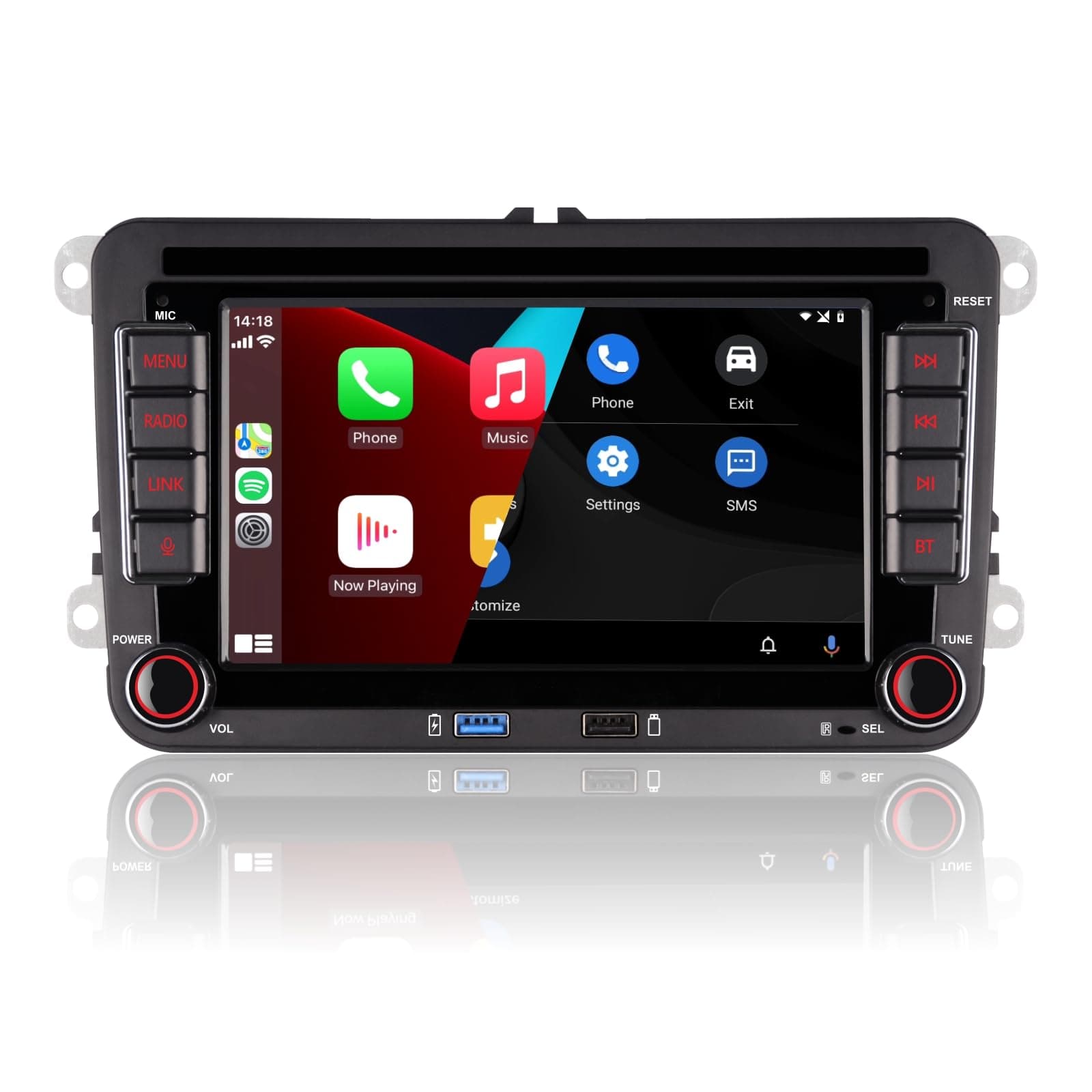 [Aggiornato 2025]Autoradio con CarPlay senza fili Android Auto con IPS da 7 pollici Bluetooth/FM/AM Radio/USB/alta potenza per VW Golf 5 6 Passat Jetta Caddy EOS T5 Tiguan Touran CC Polo