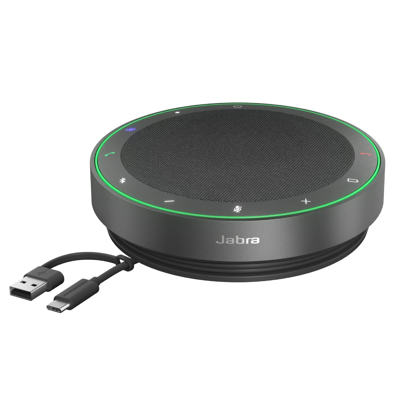 Jabra Speak2 75 Altavoz inalámbrico Bluetooth para el Trabajo, 4 micrófonos con cancelación de Ruido, Altavoces de 65 mm, Nueva función de conexión, USB-A y USB-C, Microsoft Teams, Gris Oscuro