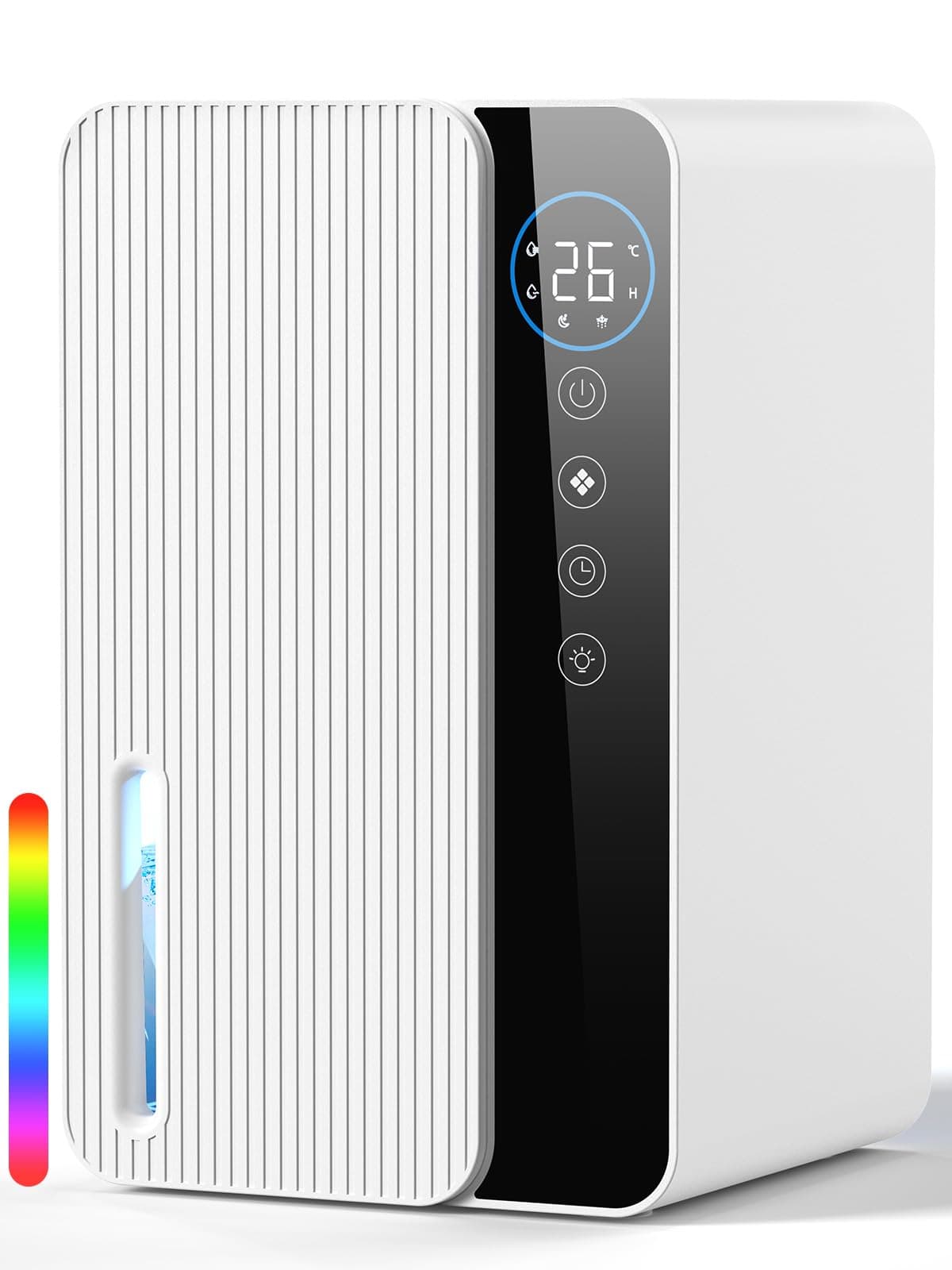 Deshumidificador Eléctrico 1800ml, Deshumidificador Bajo Consumo para Dormitorio y Baño, 22,5W, Silencioso con Temporizador y Apagado Automático, Dehumidifier contra Humedad y Condensación(680ml/día)