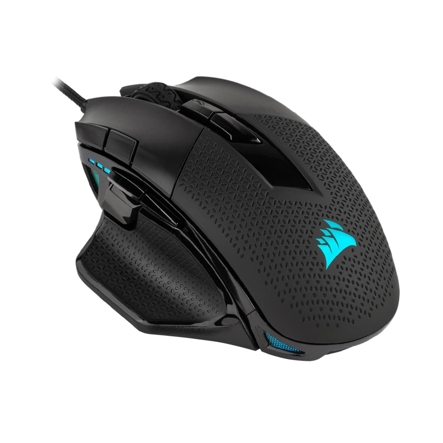 Corsair NIGHTSWORD RGB Souris de Jeu FPS/MOBA Filaire - 18 000 DPI - 10 Boutons Programmables - Système de Poids - Compatible iCUE - PC, Mac, PS5, PS4, Xbox - Noir