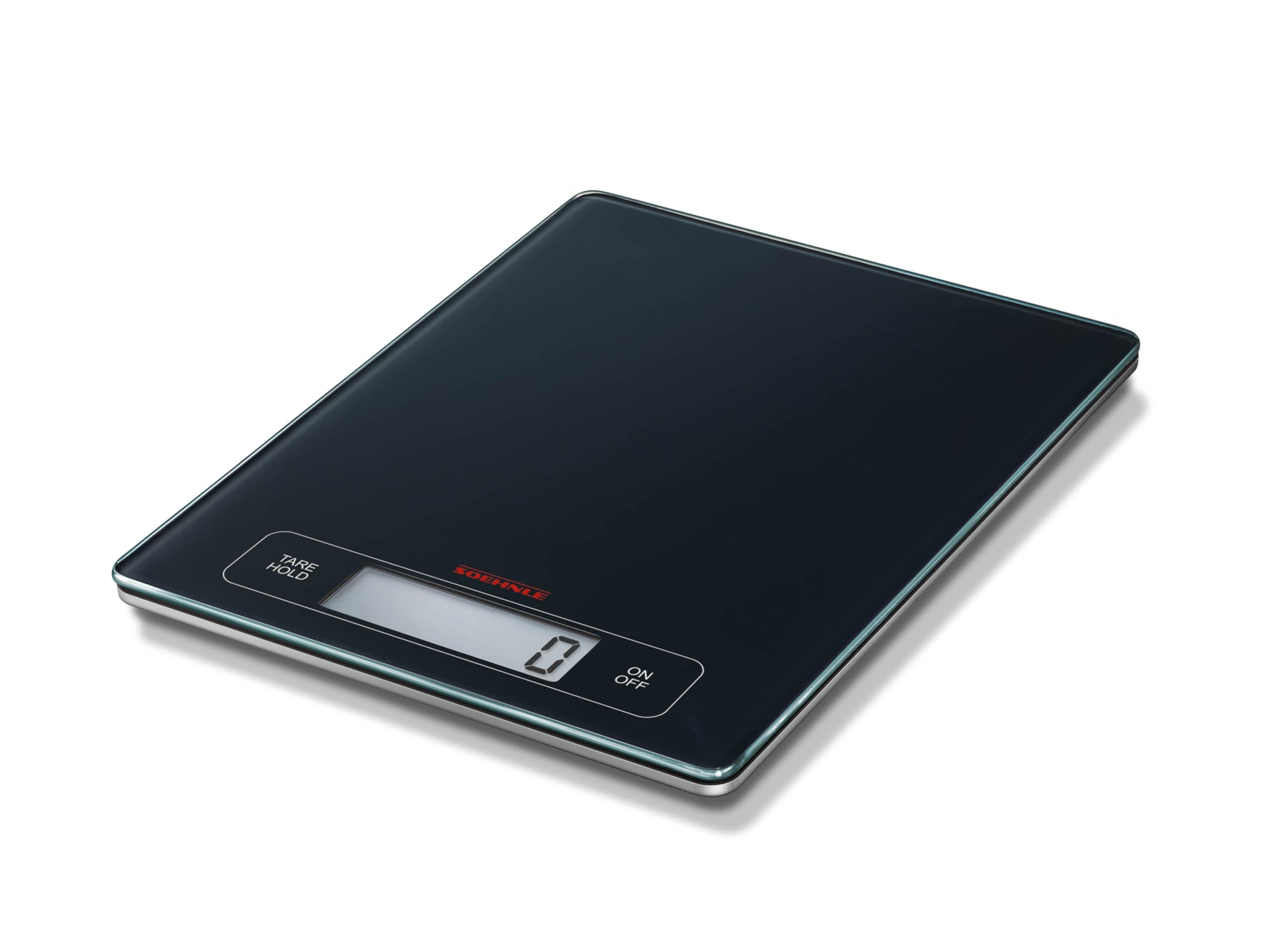 Soehnle Page Profi Digitalwaage für max. 15 kg, Digitale Küchenwaage mit großer Wiegefläche und Tara, praktische Haushaltswaage mit Hold-Funktion, Schwarz