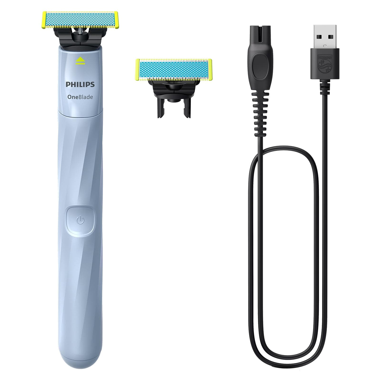 Philips OneBlade First Shave, Authentique système de rasage électrique hybride pour adolescents, modèle QP1324/30