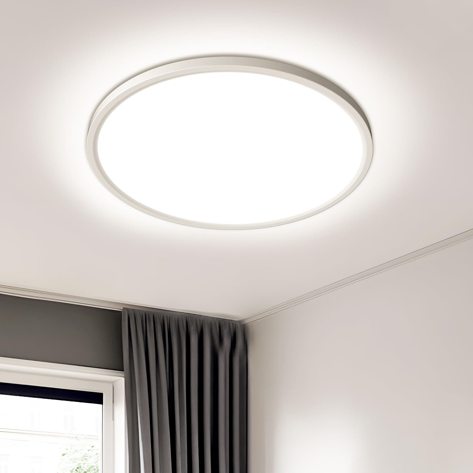 EASY EAGLE Plafoniera LED Soffitto 36W 4000K 3240LM, Pannello Lampada da Soffitto Rotonda IP44 Lampadario Moderna per Camera Cucina Bagno Garage Ultra Sottile Ø30x2.4cm