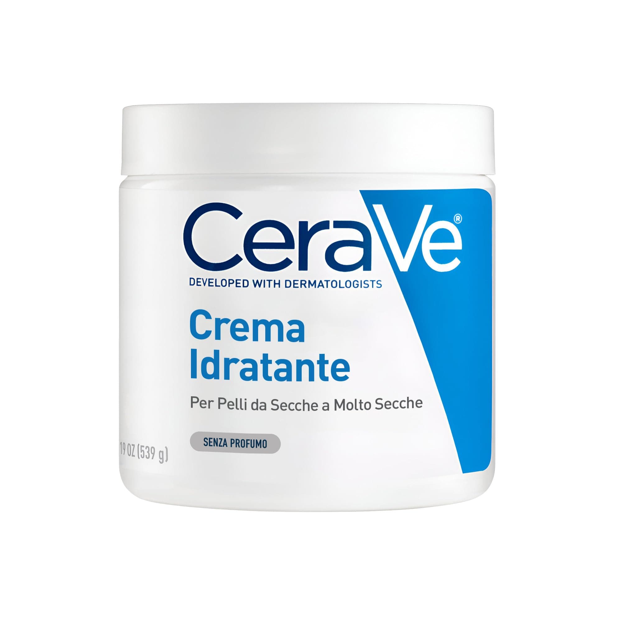 CeraVe Crema Idratante Viso e Corpo, Per Pelli da Secche a Molto Secche, Azione Protettiva e Ripristino della Barriera Cutanea, Con 3 Ceramidi e Acido Ialuronico + Routine Correlate a Questo Prodotto