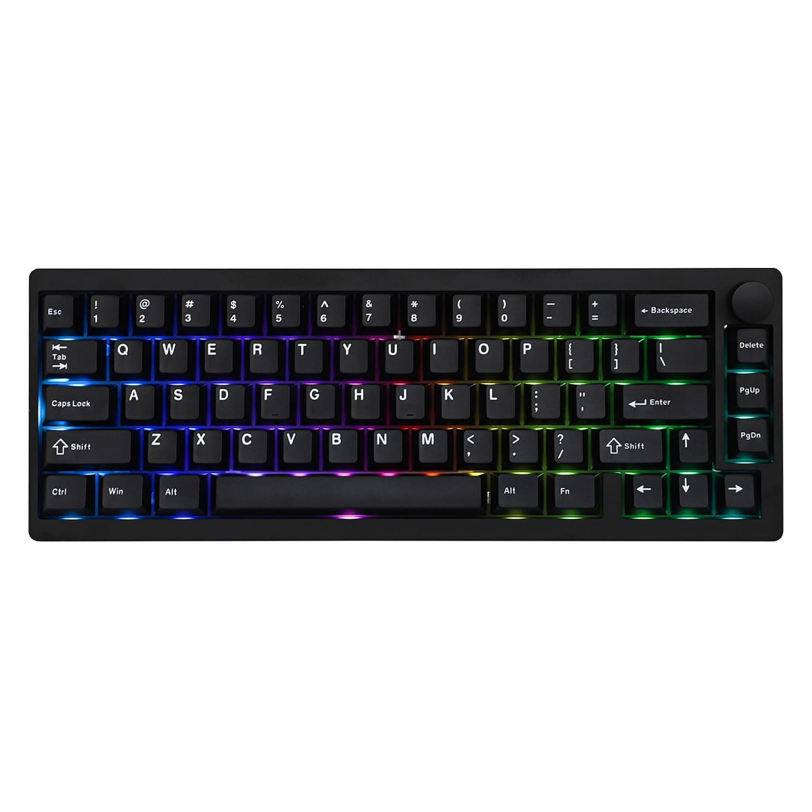 EPOMAKER P65 Teclado Inalámbrico para Juegos de Aluminio con QMK/Via, N-Key Rollover, Gasket, BT/2.4Ghz/USB(A a C), Hot Swappable, QWERTY US, para Mac/PC/PS/Xbox (Negro, Wisteria Linear Switch)