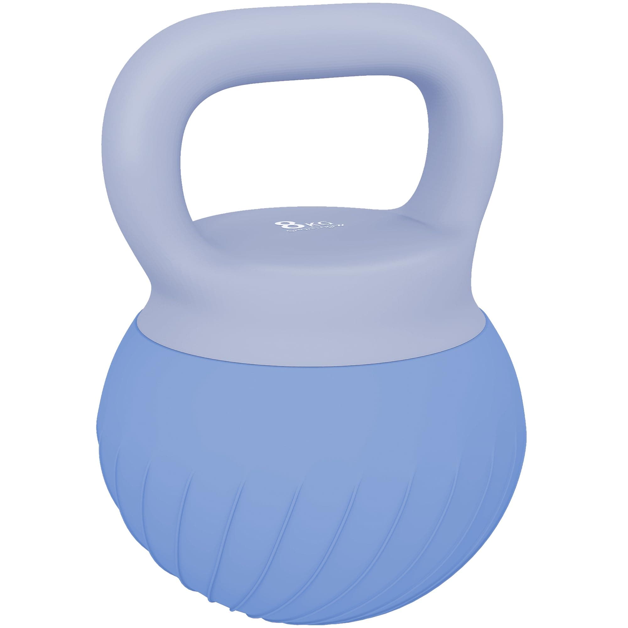 SPORTNOW Kettlebell 8/10 kg, Haltère avec Poignée Ergonomique Antidérapante, Haltère à Boule, Musculation, Entraînement, pour Fitness, Gym, Bleu