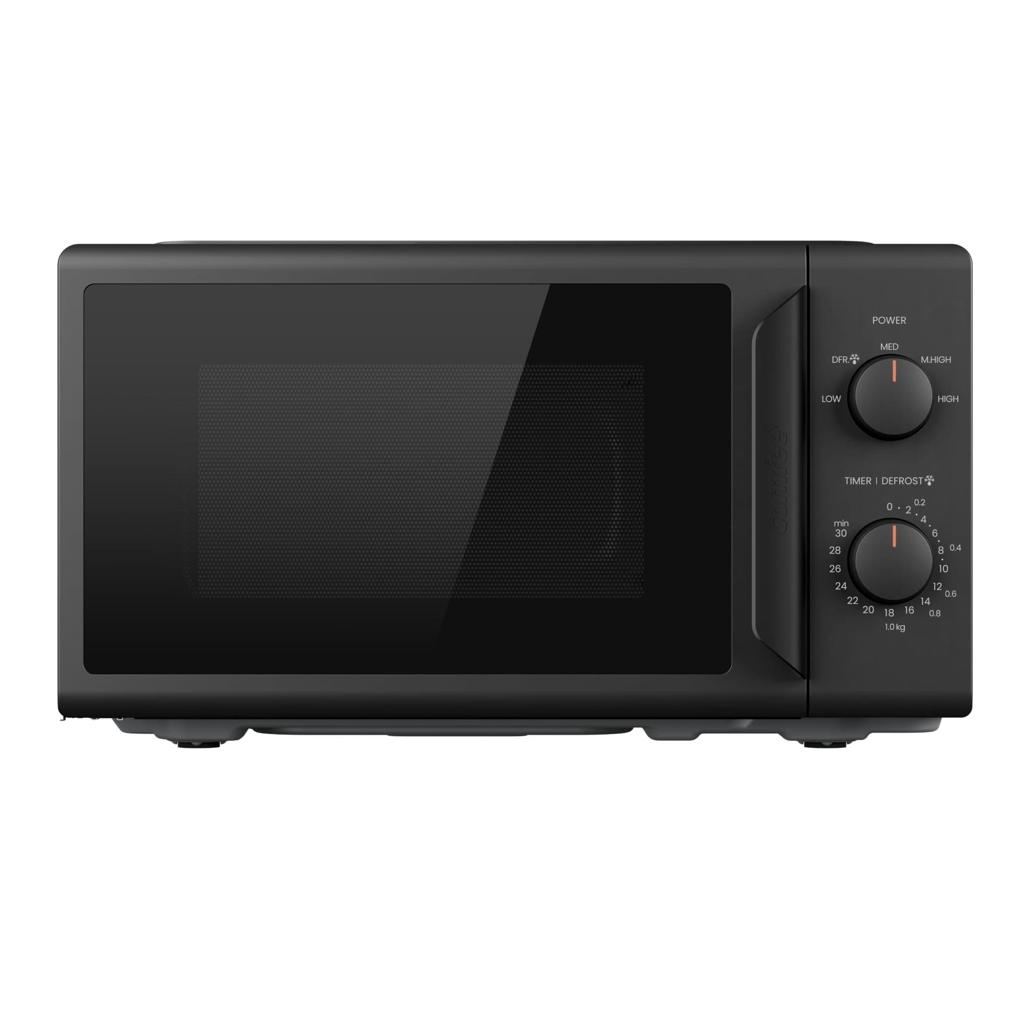 Comfee CMO-MP012ND(BK) Mikrowelle, 20L kompakt in Schwarz, 700W Mikrowelle klein mit 5 Leistungsstufen, Drehteller, Auftaufunktion für Singles, Studentenwohnheim & kleine Küchen
