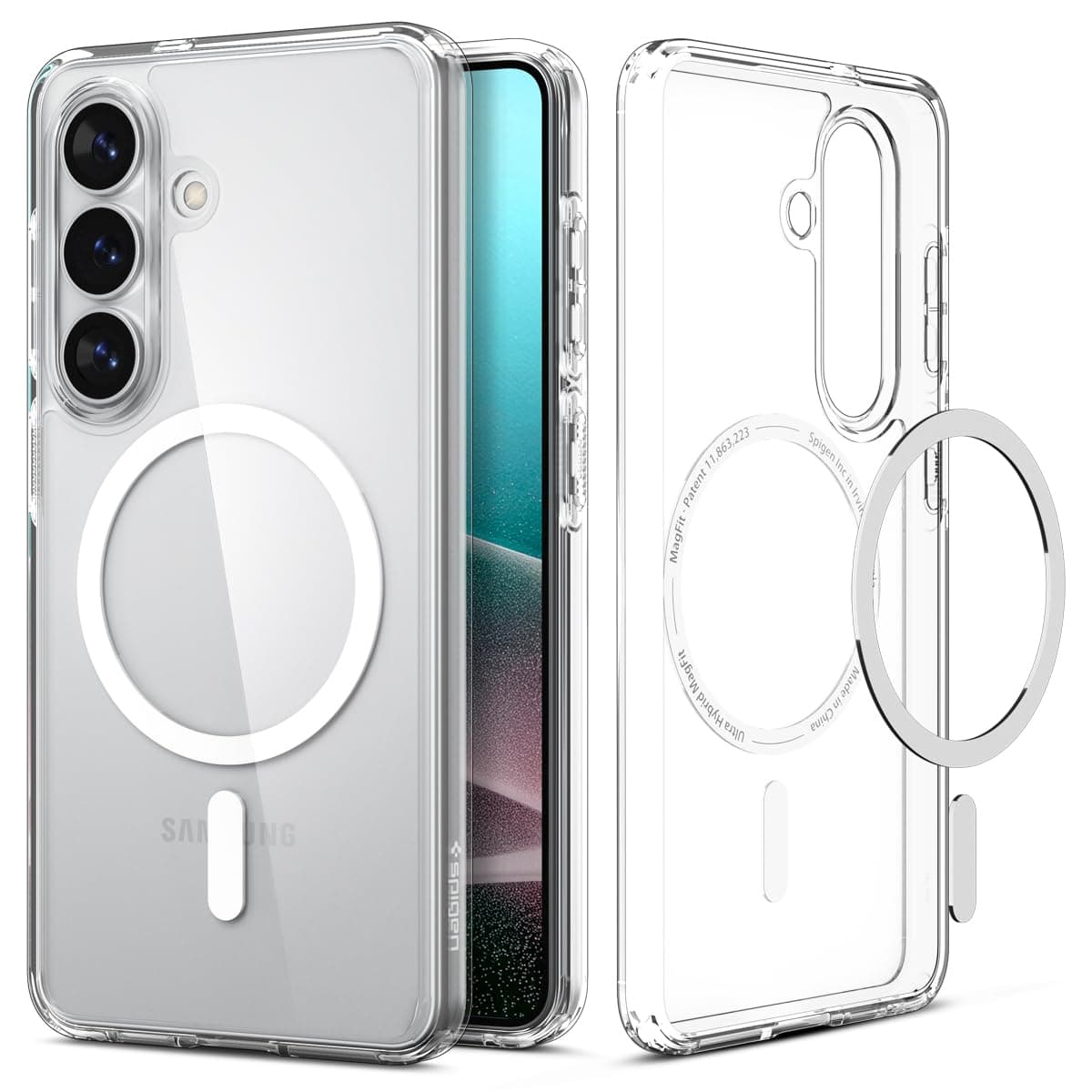 Spigen Ultra Hybrid MagFit für Samsung Galaxy S26 Hülle [Anti Vergilbung] Case Handyhülle Transparent Kompatibel mit MagSafe -Clear White