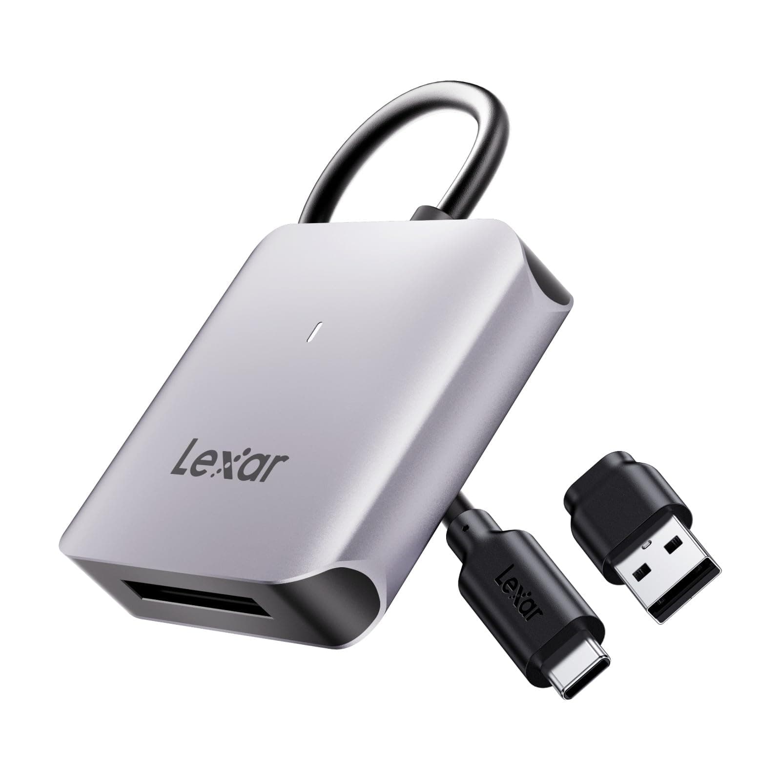Lexar Lettore di schede di memoria CFexpress di tipo B RW510, fino a 10 Gbps, lettore di schede di memoria CF USB 3.2 Gen 2 per schede CFe di tipo B, lettore di schede CF con cavo USB di tipo C