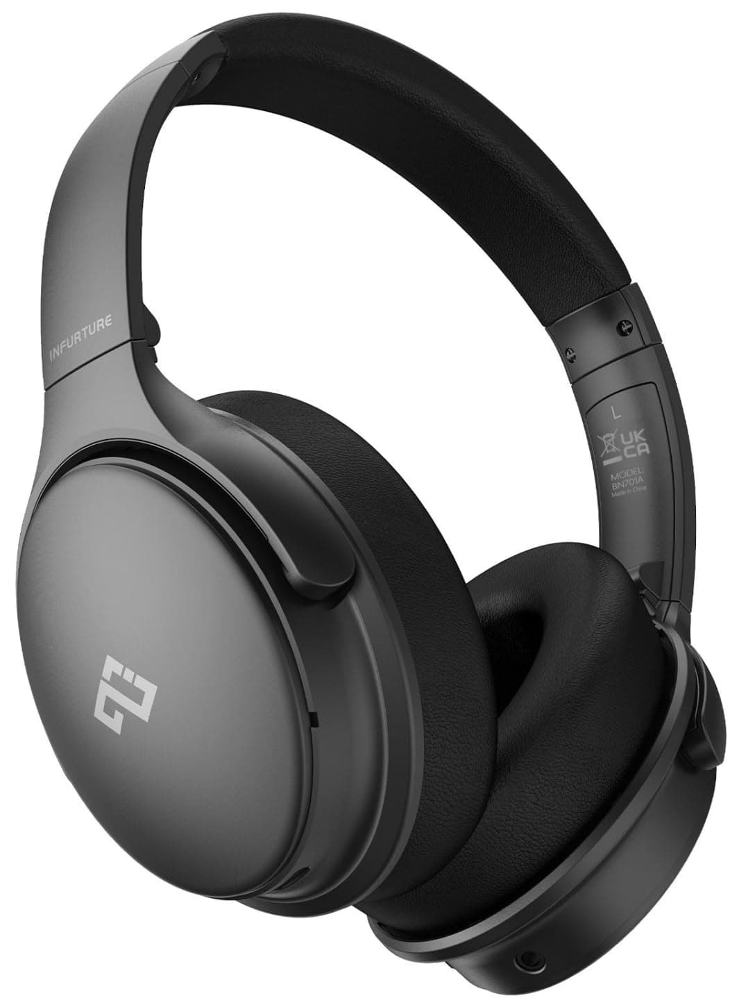 INFURTURE Auriculares Inalámbricos Bluetooth, hasta 90 Horas de Autonomía con Carga Rápida y Estilo Diadema,Regalos para Hombres, Mujeres,Adolescentes,Yoga,Entrenamiento,Fitness,Relax,Viajes - Negro