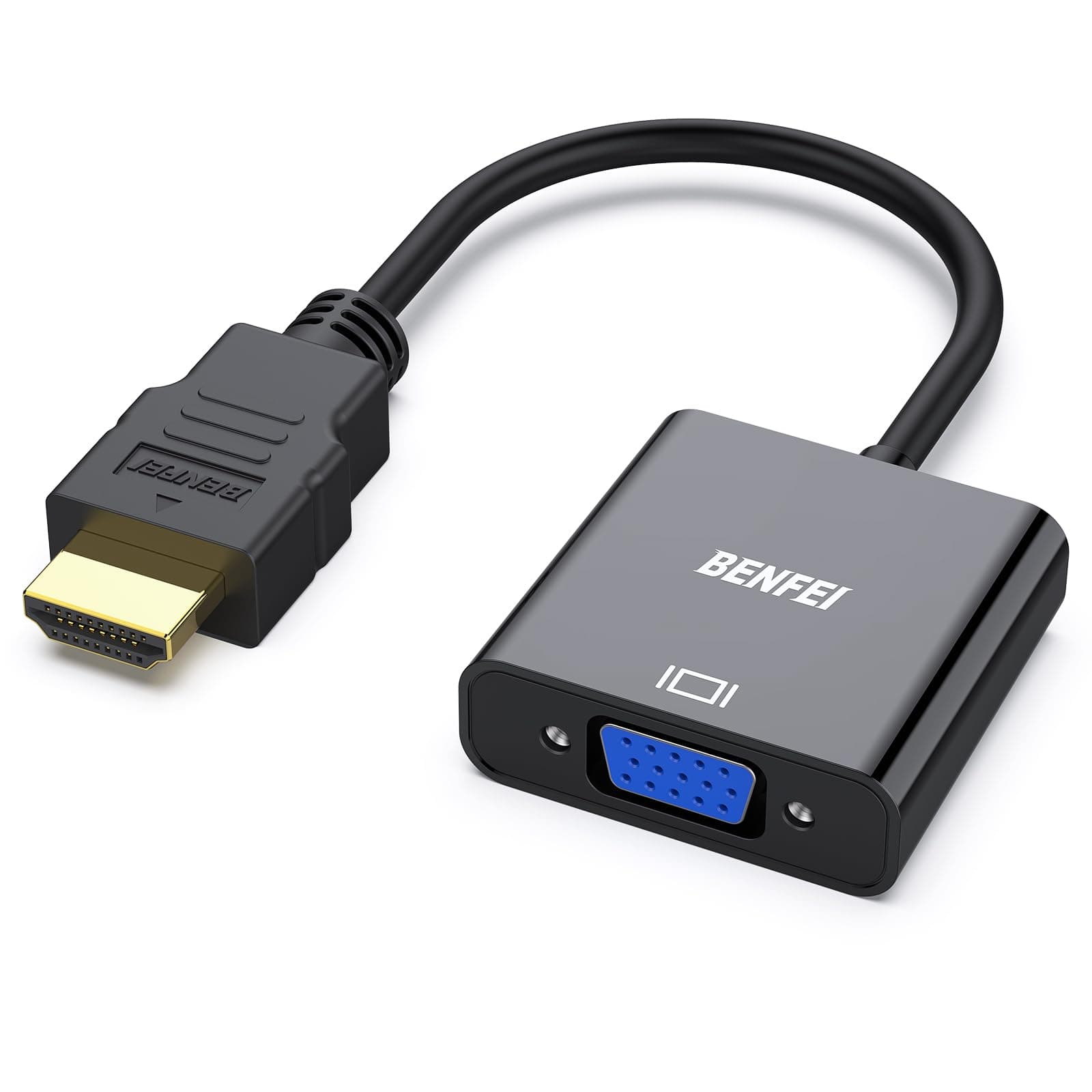 BENFEI Adattatore HDMI a VGA, Unidirezionale HDMI Computer a VGA Monitor, Placcato in Oro per Computer Desktop Laptop PC Monitor proiettore HDTV Chromebook Raspberry Pi Roku Xbox