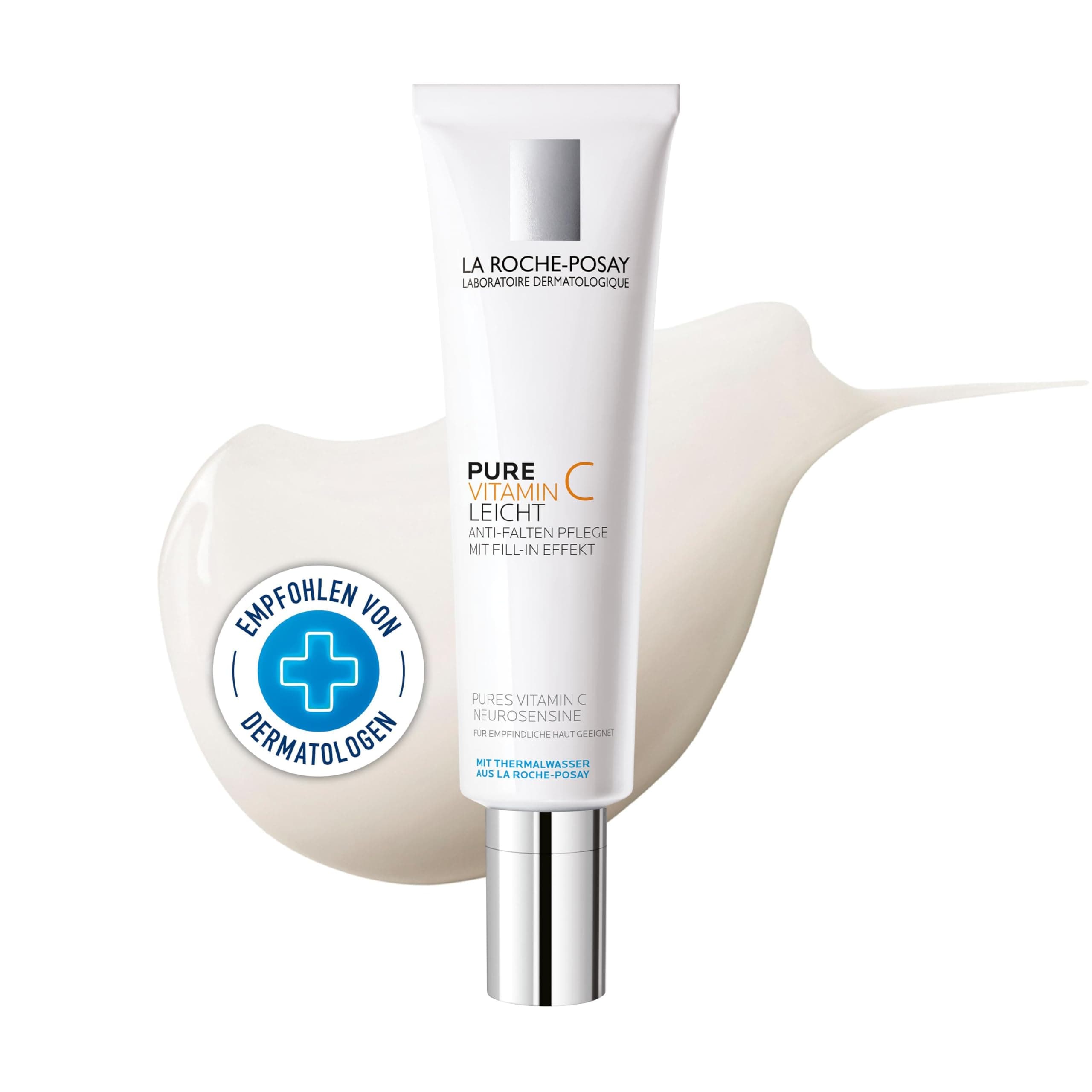 La Roche Posay Pure Vitamin C Leicht, Anti-Aging-Gesichtscreme mit Vitamin C und Hyaluron, Gesichtspflege für normale Haut bis Mischhaut, Feuchtigkeit spendende Anti-Falten-Creme, 40 ml