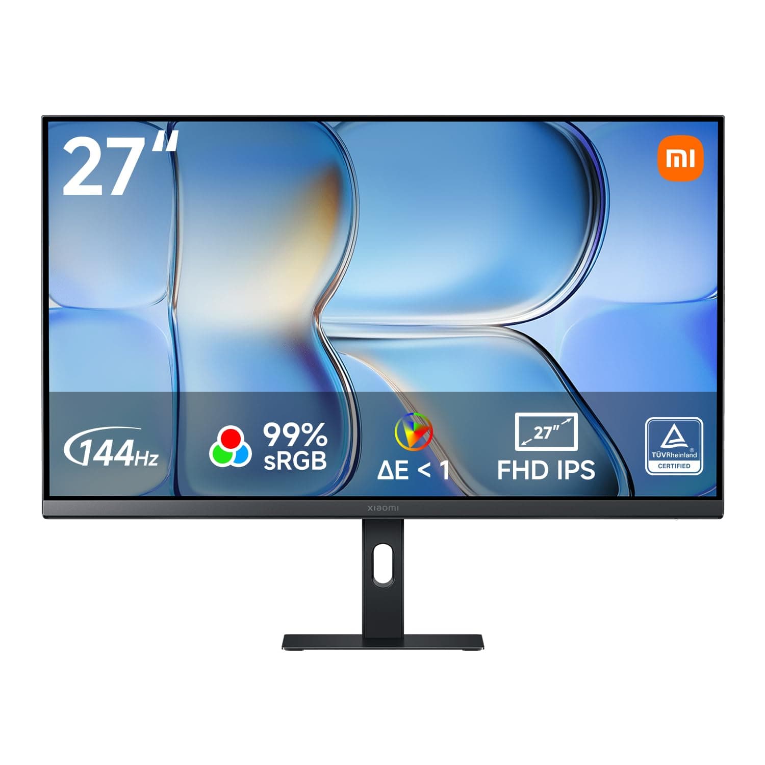 XIAOMI Monitor 27 Pulgadas, FHD 144Hz, Free Sync, IPS, P27FDA-RAGL | HDR10, 99% sRGB, △E < 1, Certificación TÜV Luz Azul Reducida (HDMI 2.0/DP 1.4)