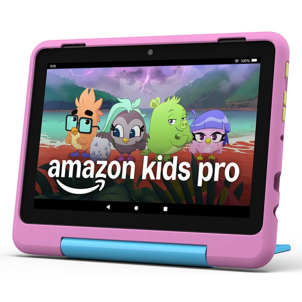 Amazon Fire HD 8 Kids Pro-Tablet (Neueste Generation), für Kinder von 6-12 J. | 3 GB RAM, 8-Zoll-HD-Bildschirm, werbefreie Inhalte, Kindersicherung, 13 Std. Akkulaufzeit, 32 GB, Löwen-Design (2024)