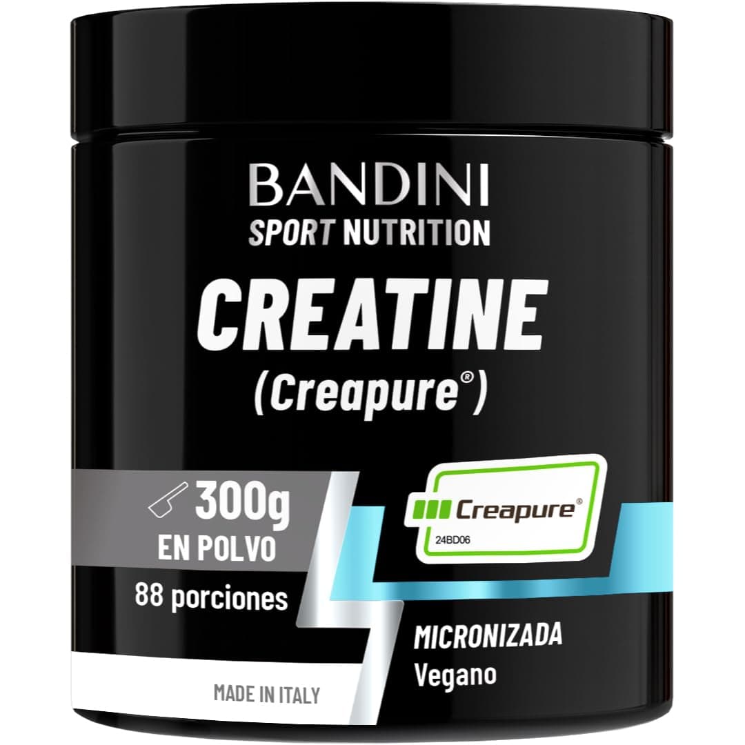 Bandini® Creatina Monohidratada en Polvo - Calidad de Marca CREAPURE® micronizada y vegana - Puro Monohidrato de Creatine Micronizada - Para el Pre Entreno, Aumentar Masa Muscular, ATP y recuperación