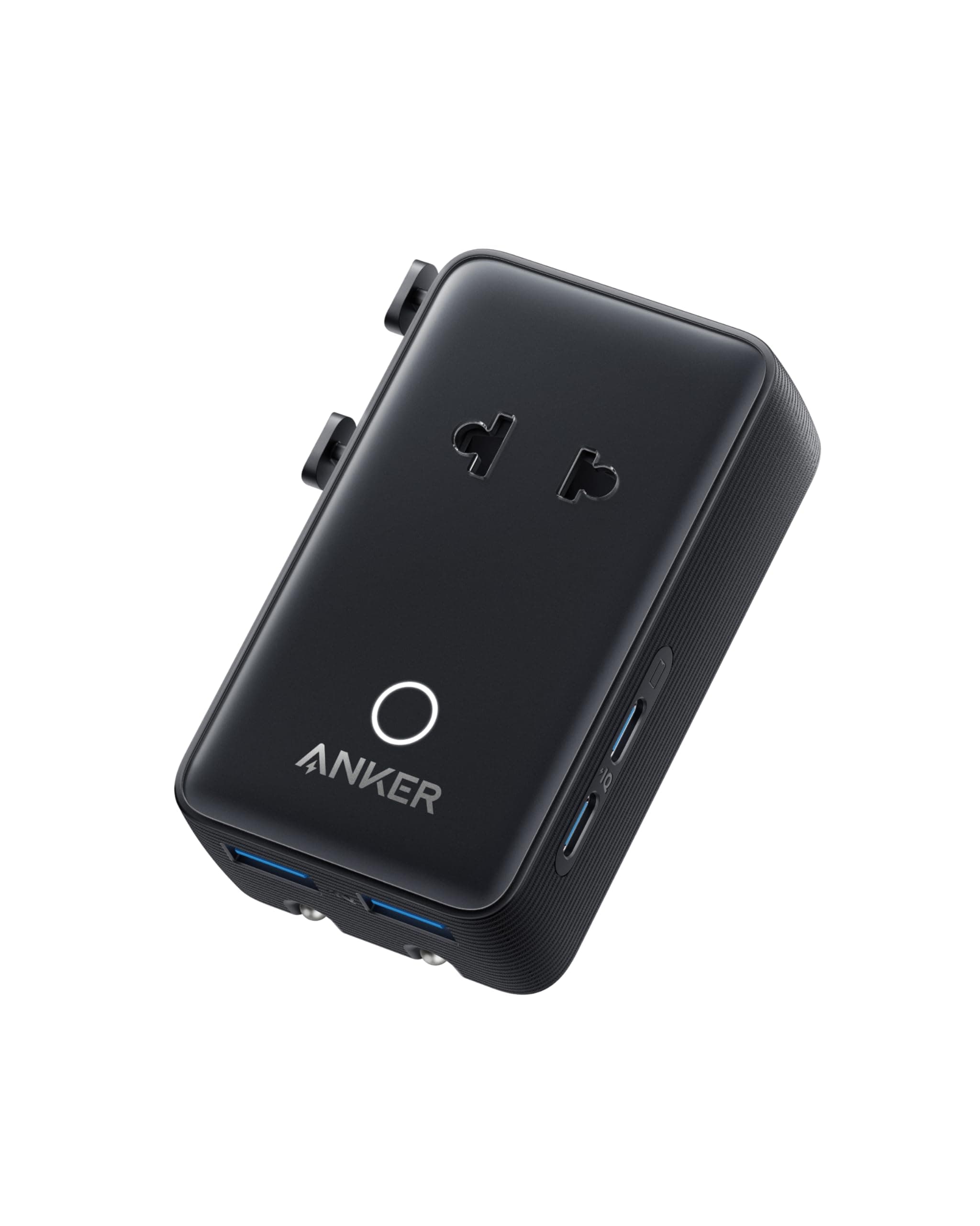 Anker Nano Reiseadapter Weltweit, Universal Reiseadapter mit 4X USB, 2X USB C, 2X USB A und 1x AC, Steckdosenadapter für Deutschland USA England, einsetzbar in über 200 Ländern, ideal für Reisen